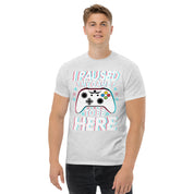 T-Shirt Unisex Stampata 100% Cotone – Confortevole – Design I'm Paused My Game To Be Here-Biiply
