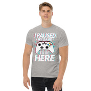 T-Shirt Unisex Stampata 100% Cotone – Confortevole – Design I'm Paused My Game To Be Here-Biiply
