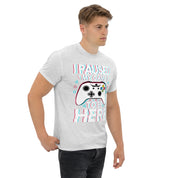 T-Shirt Unisex Stampata 100% Cotone – Confortevole – Design I'm Paused My Game To Be Here-Biiply
