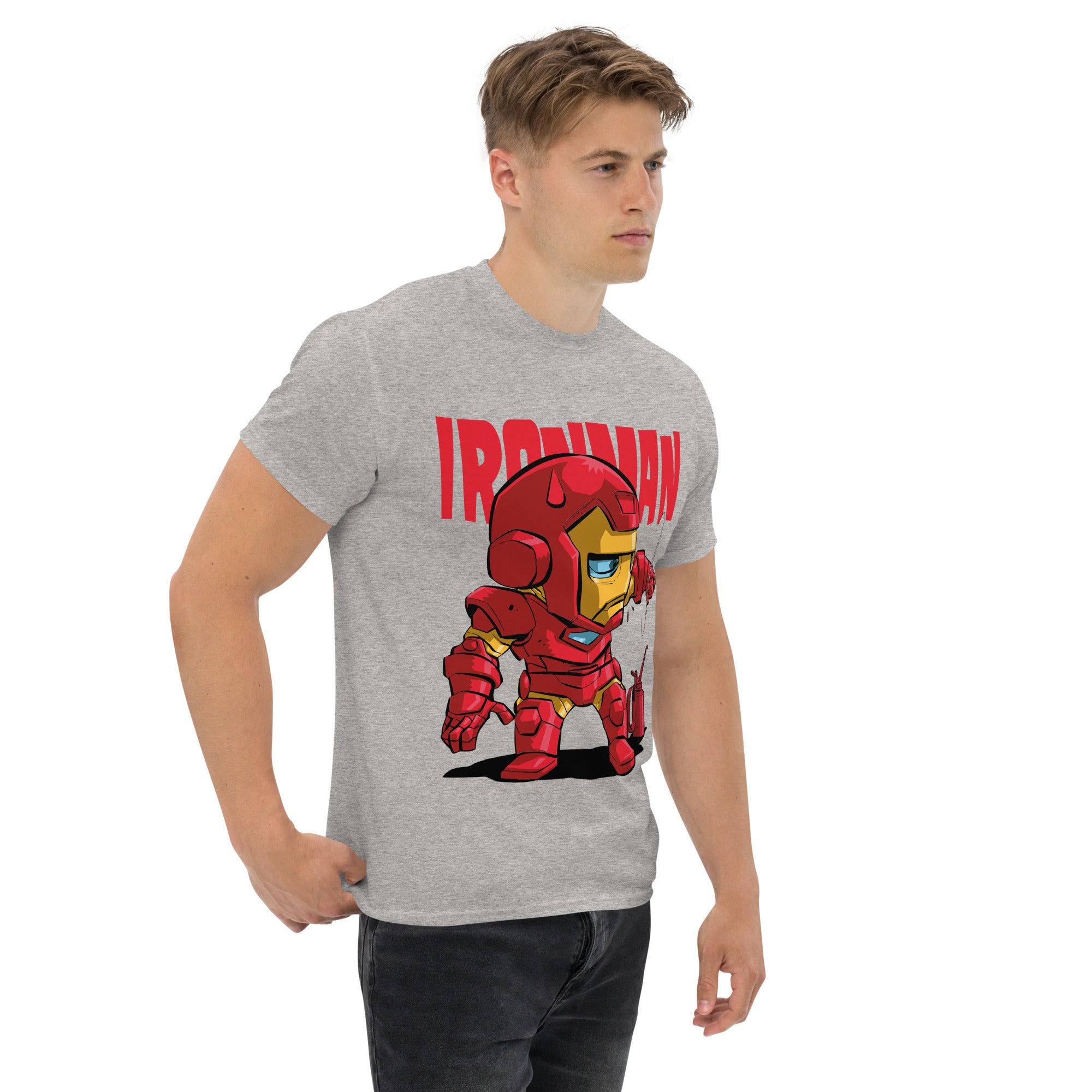 T-Shirt Unisex Stampata 100% Cotone – Confortevole – Design Ironman-Biiply