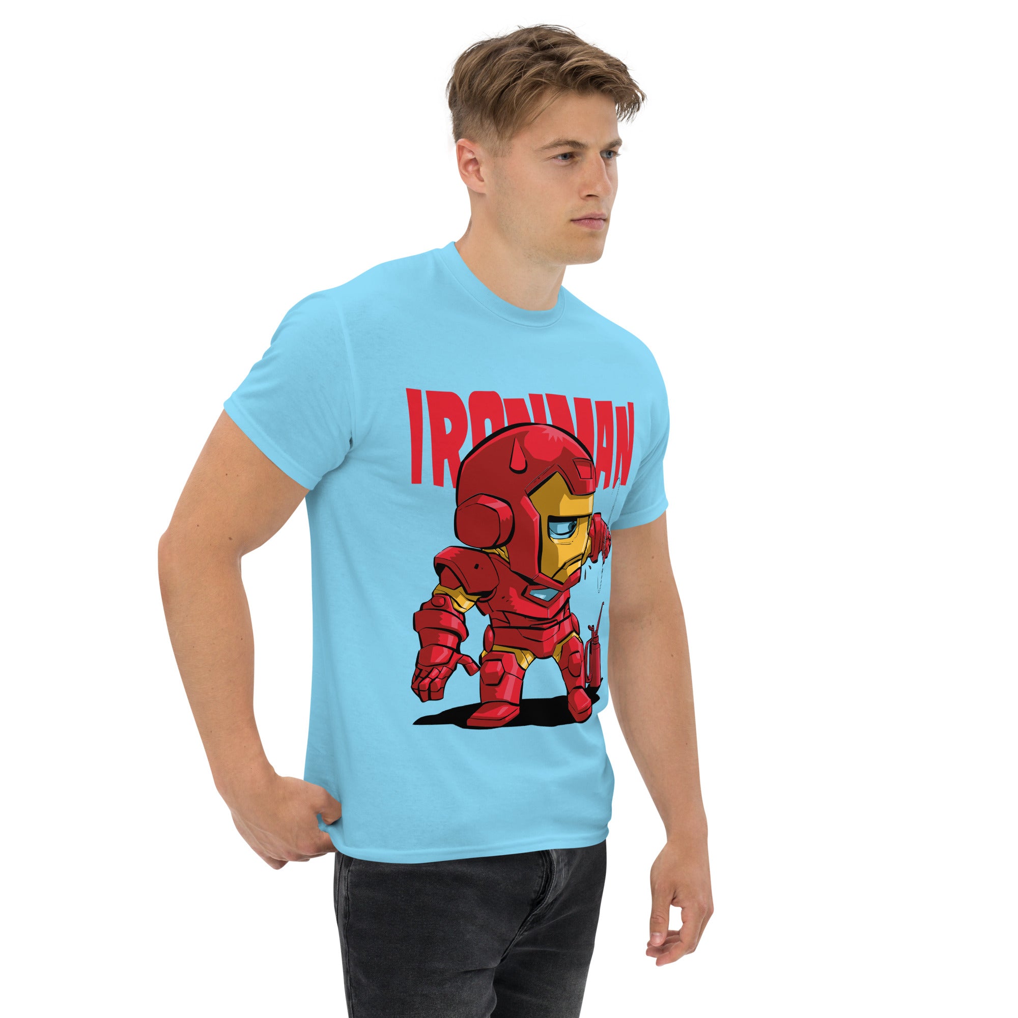 T-Shirt Unisex Stampata 100% Cotone – Confortevole – Design Ironman-Biiply