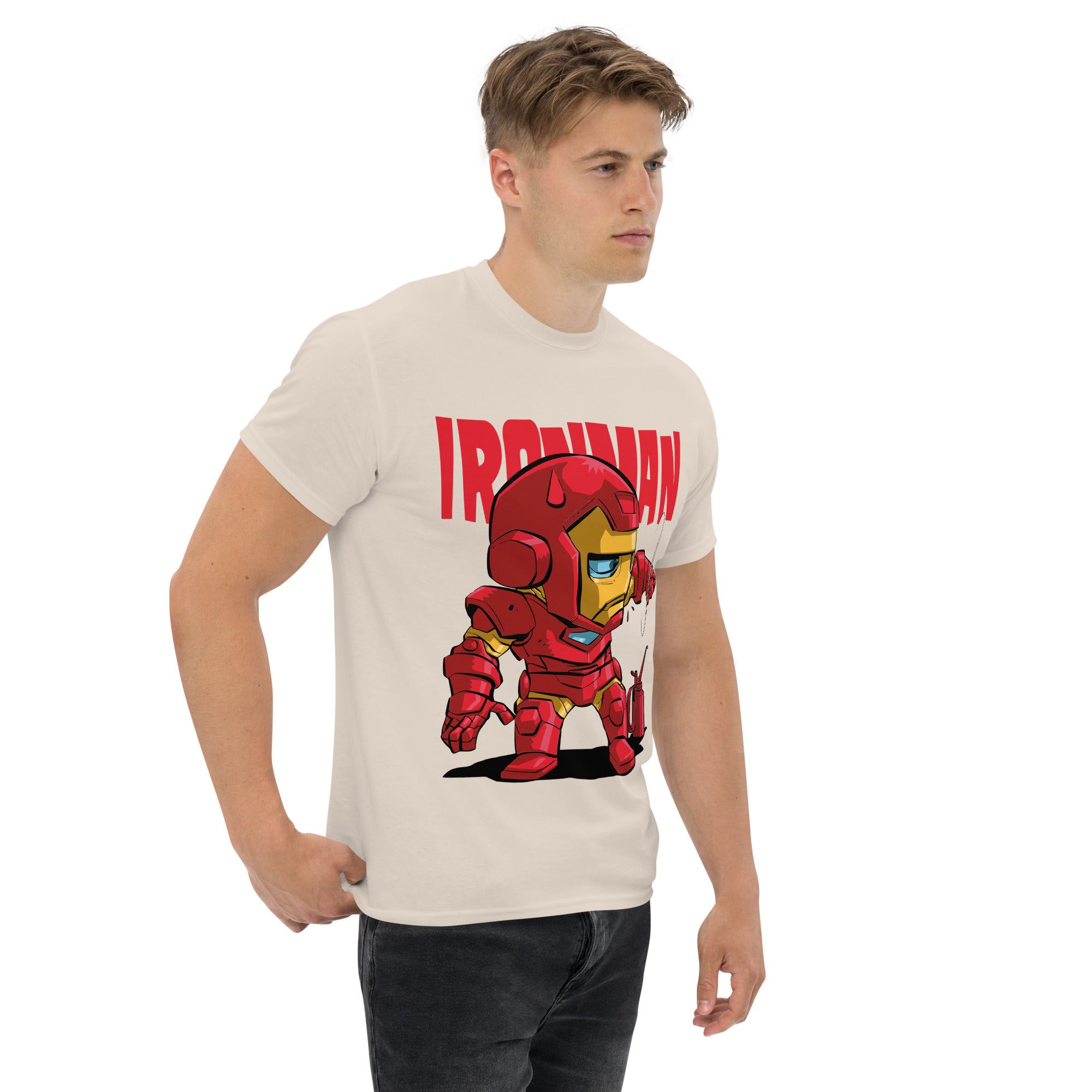 T-Shirt Unisex Stampata 100% Cotone – Confortevole – Design Ironman-Biiply
