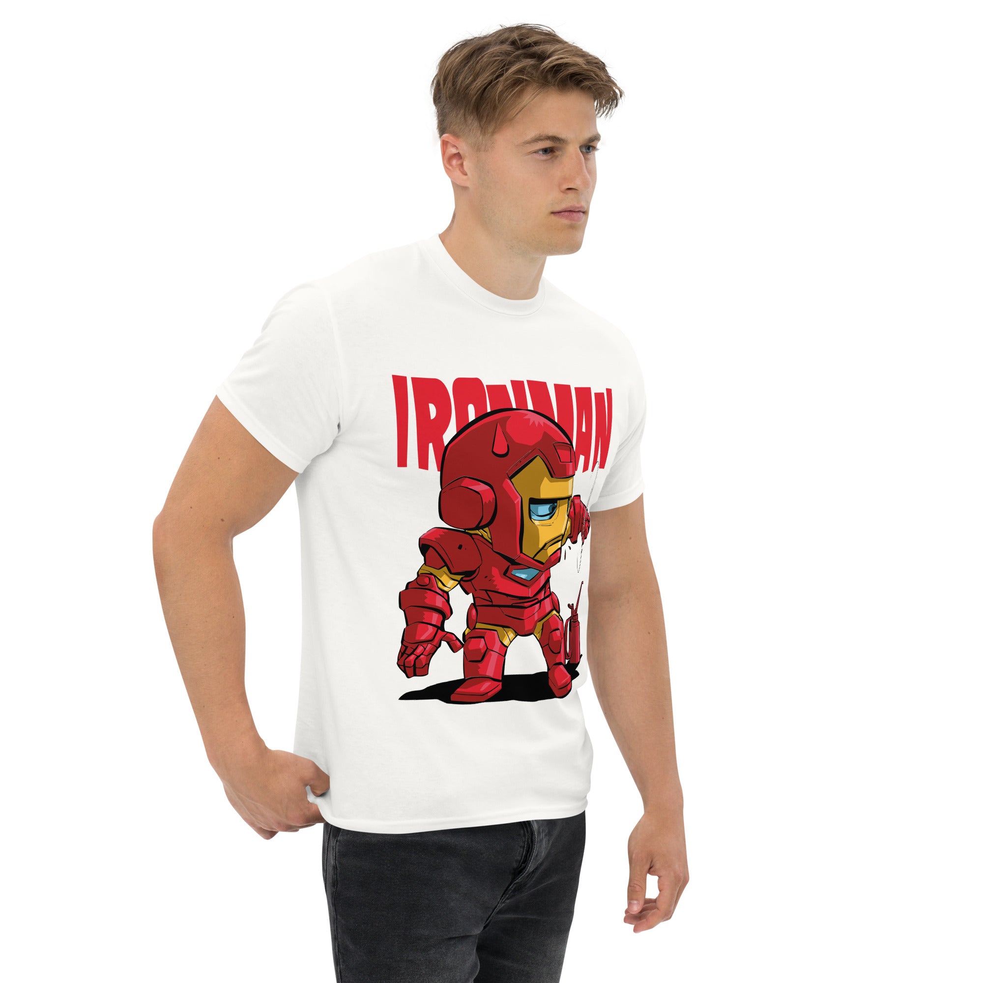 T-Shirt Unisex Stampata 100% Cotone – Confortevole – Design Ironman-Biiply