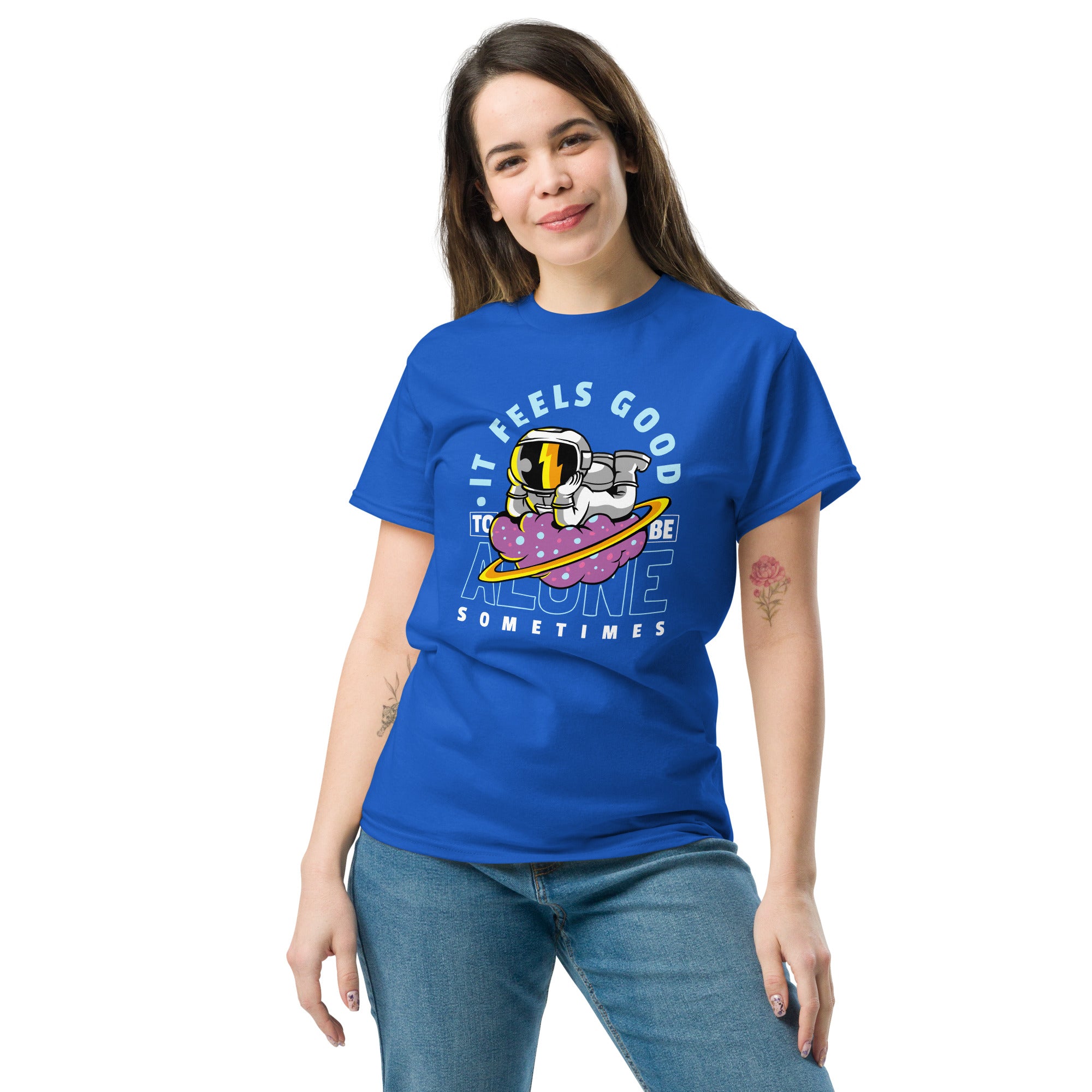 T-Shirt Unisex Stampata 100% Cotone – Confortevole – Design It Feels Good-Biiply