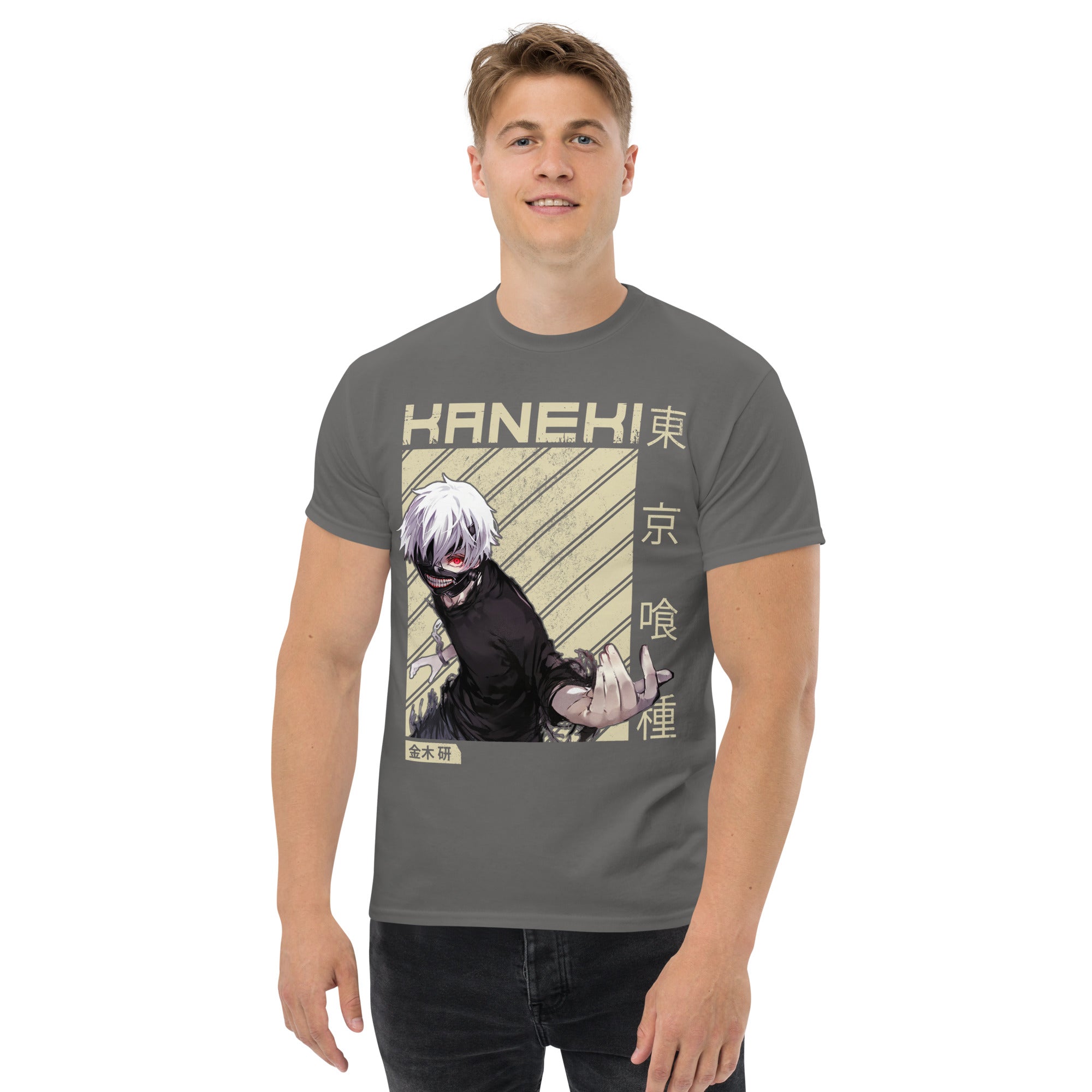 T-Shirt Unisex Stampata 100% Cotone – Confortevole – Design Kaneki-Biiply