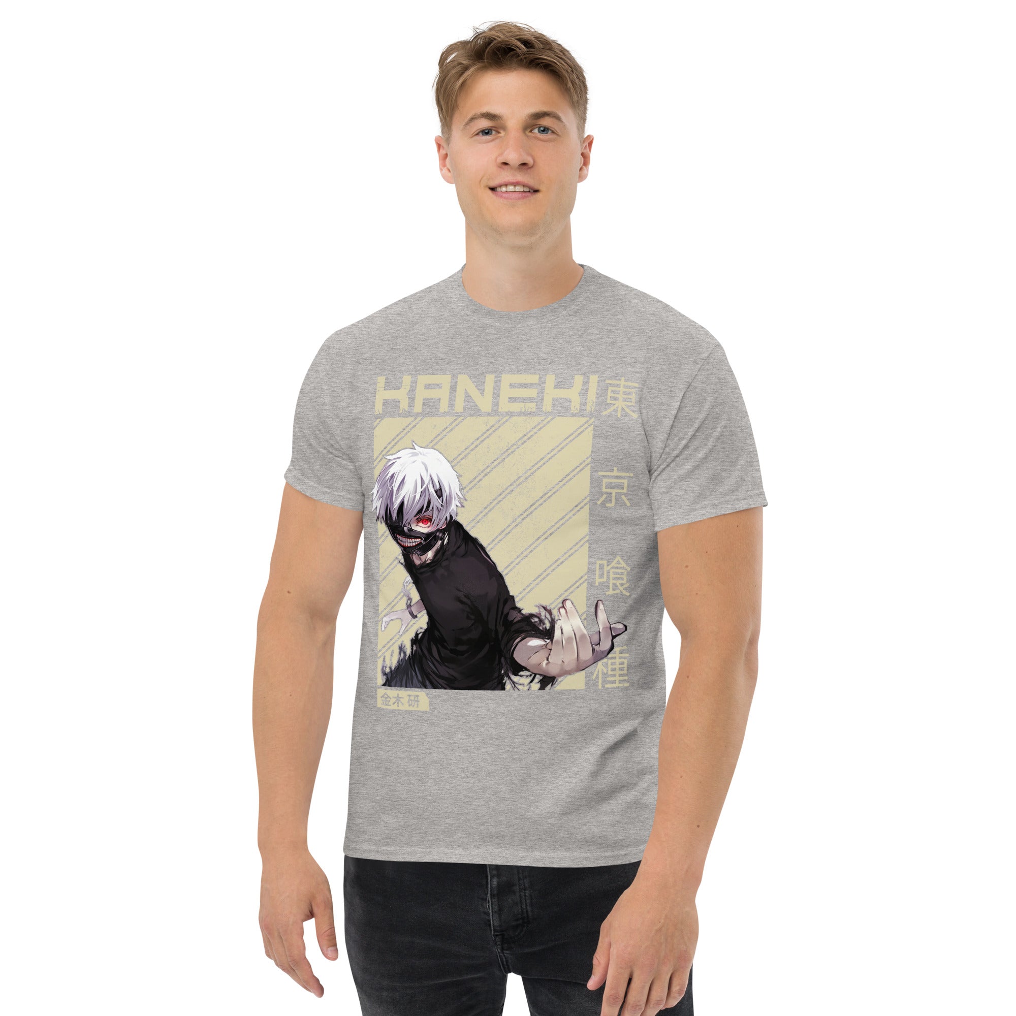 T-Shirt Unisex Stampata 100% Cotone – Confortevole – Design Kaneki-Biiply