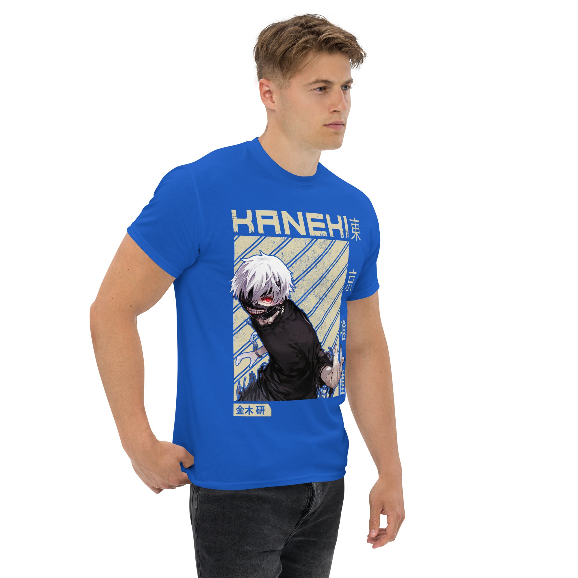 T-Shirt Unisex Stampata 100% Cotone – Confortevole – Design Kaneki-Biiply