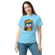 T-Shirt Unisex Stampata 100% Cotone – Confortevole – Design King Smoke Doraemon-Biiply