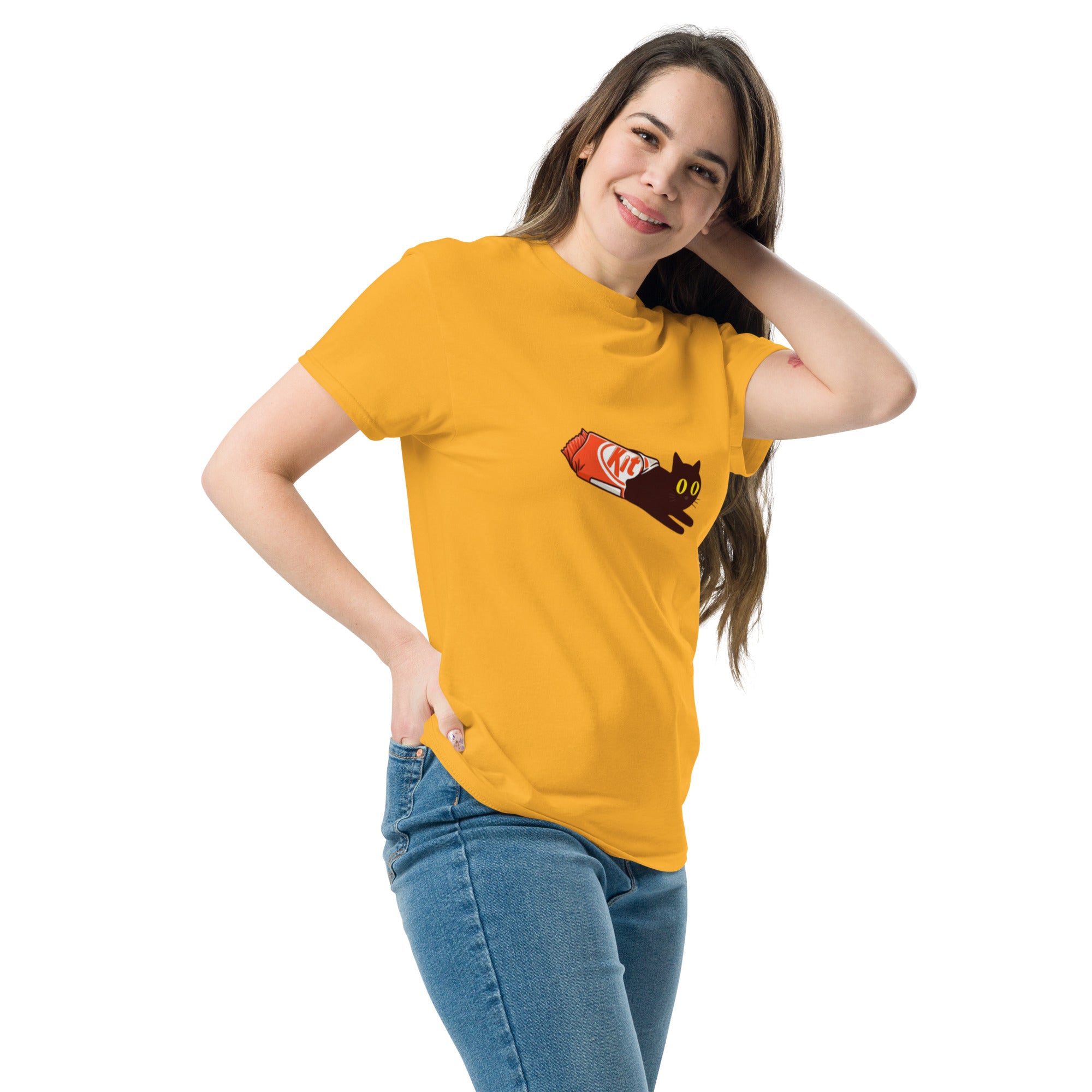T-Shirt Unisex Stampata 100% Cotone – Confortevole – Design Kit Cat-Biiply