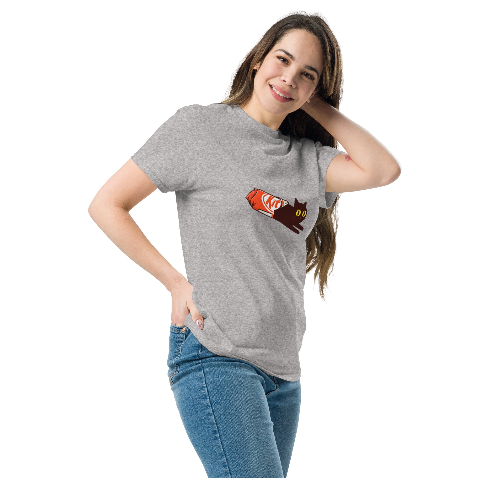 T-Shirt Unisex Stampata 100% Cotone – Confortevole – Design Kit Cat-Biiply