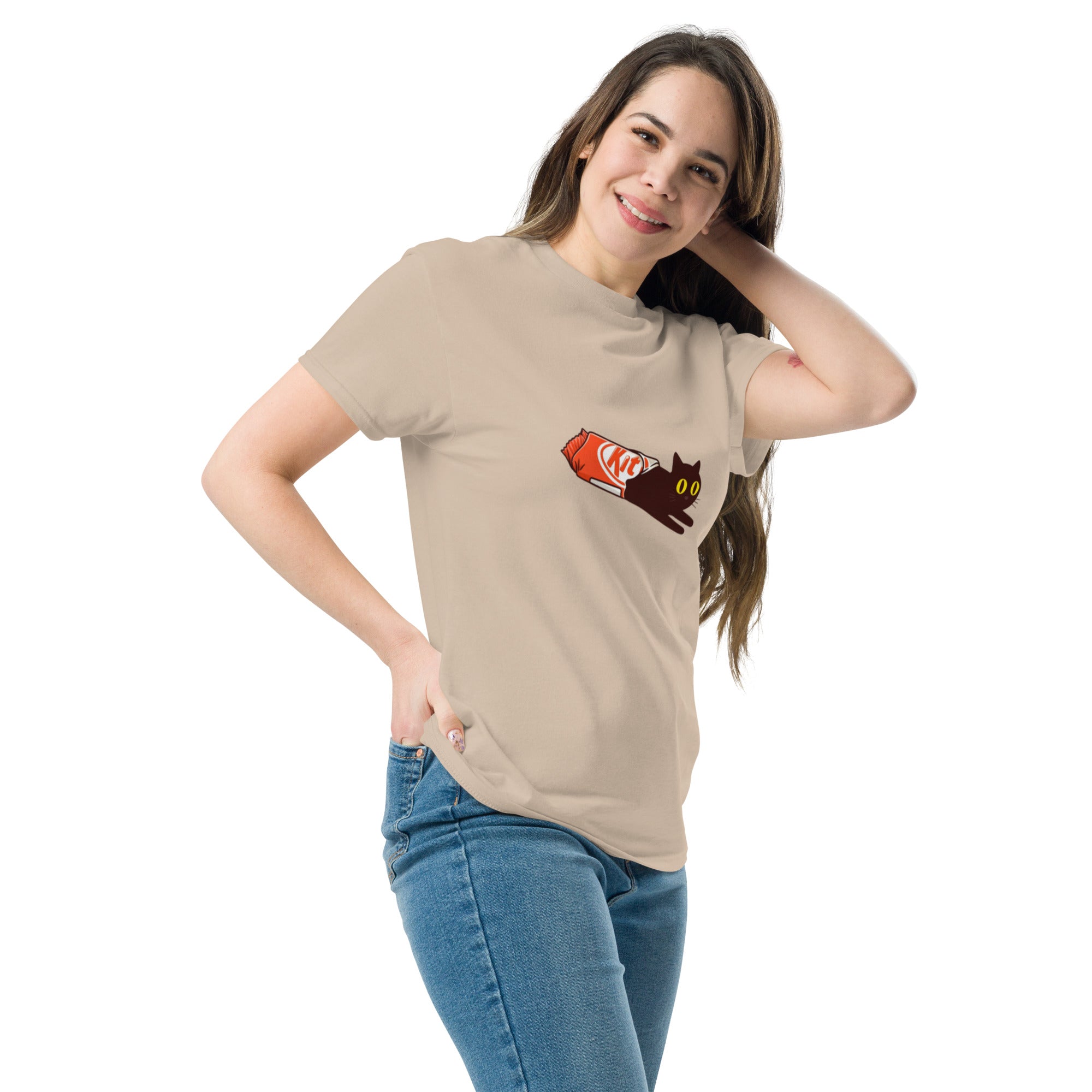 T-Shirt Unisex Stampata 100% Cotone – Confortevole – Design Kit Cat-Biiply
