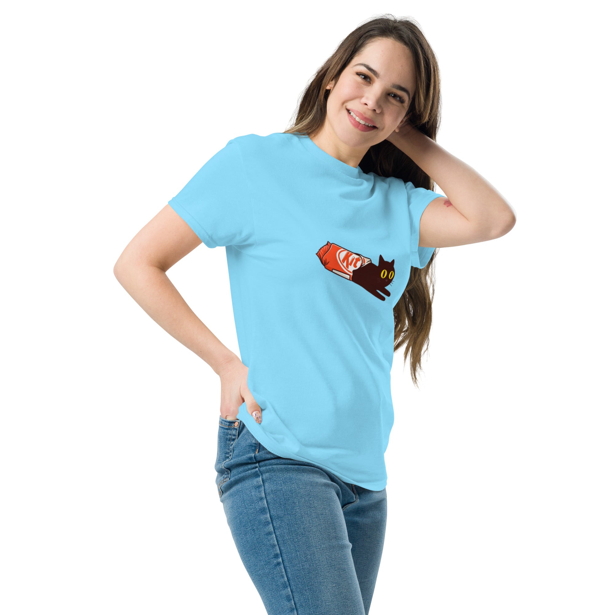 T-Shirt Unisex Stampata 100% Cotone – Confortevole – Design Kit Cat-Biiply