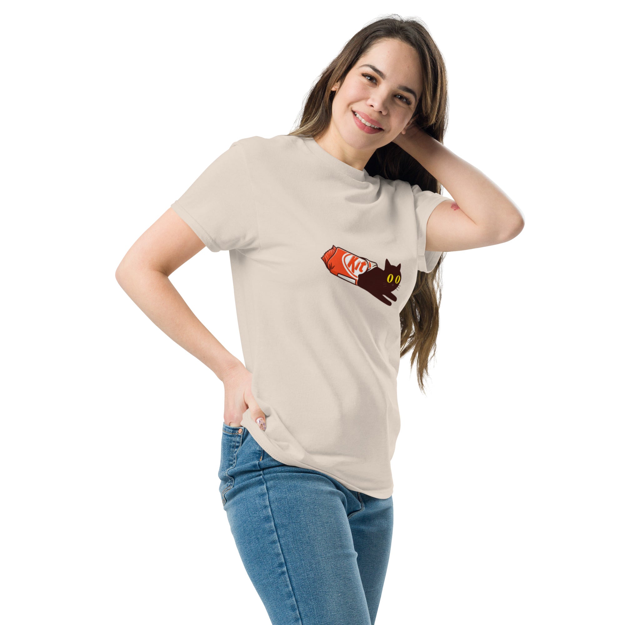 T-Shirt Unisex Stampata 100% Cotone – Confortevole – Design Kit Cat-Biiply