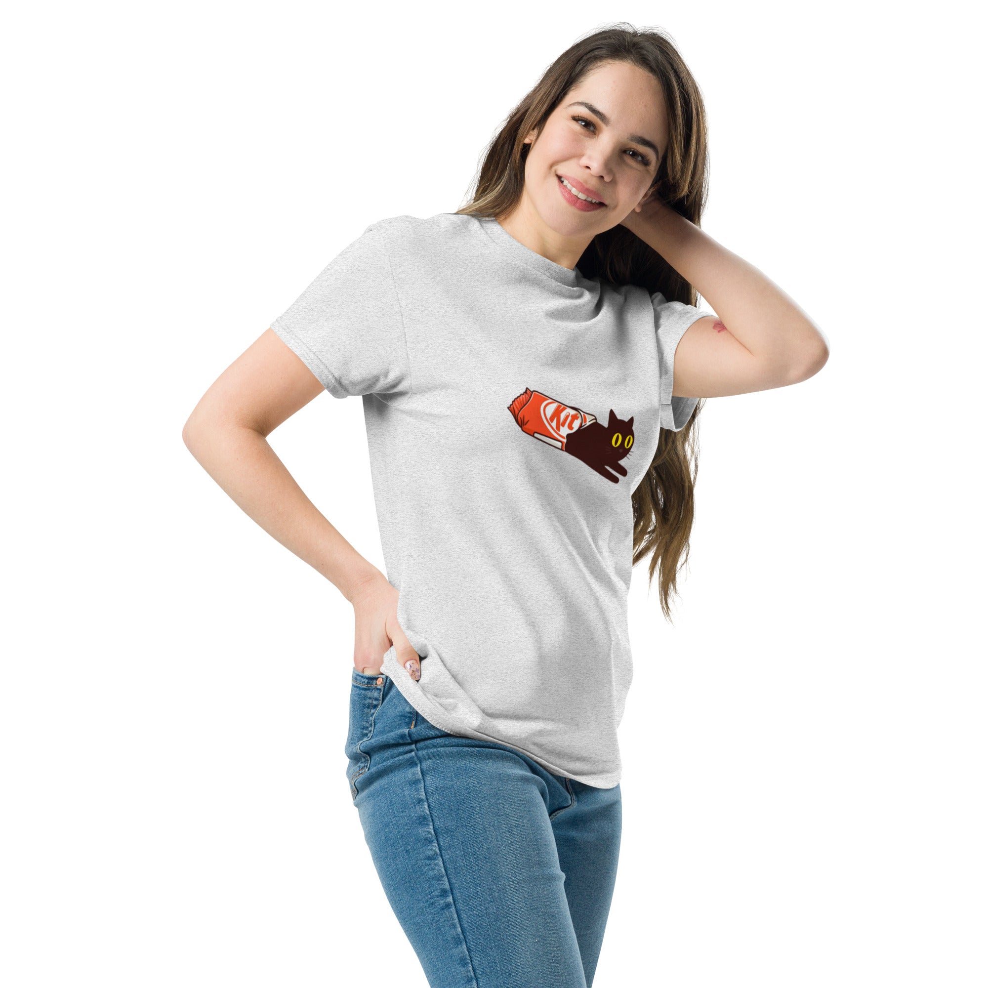 T-Shirt Unisex Stampata 100% Cotone – Confortevole – Design Kit Cat-Biiply