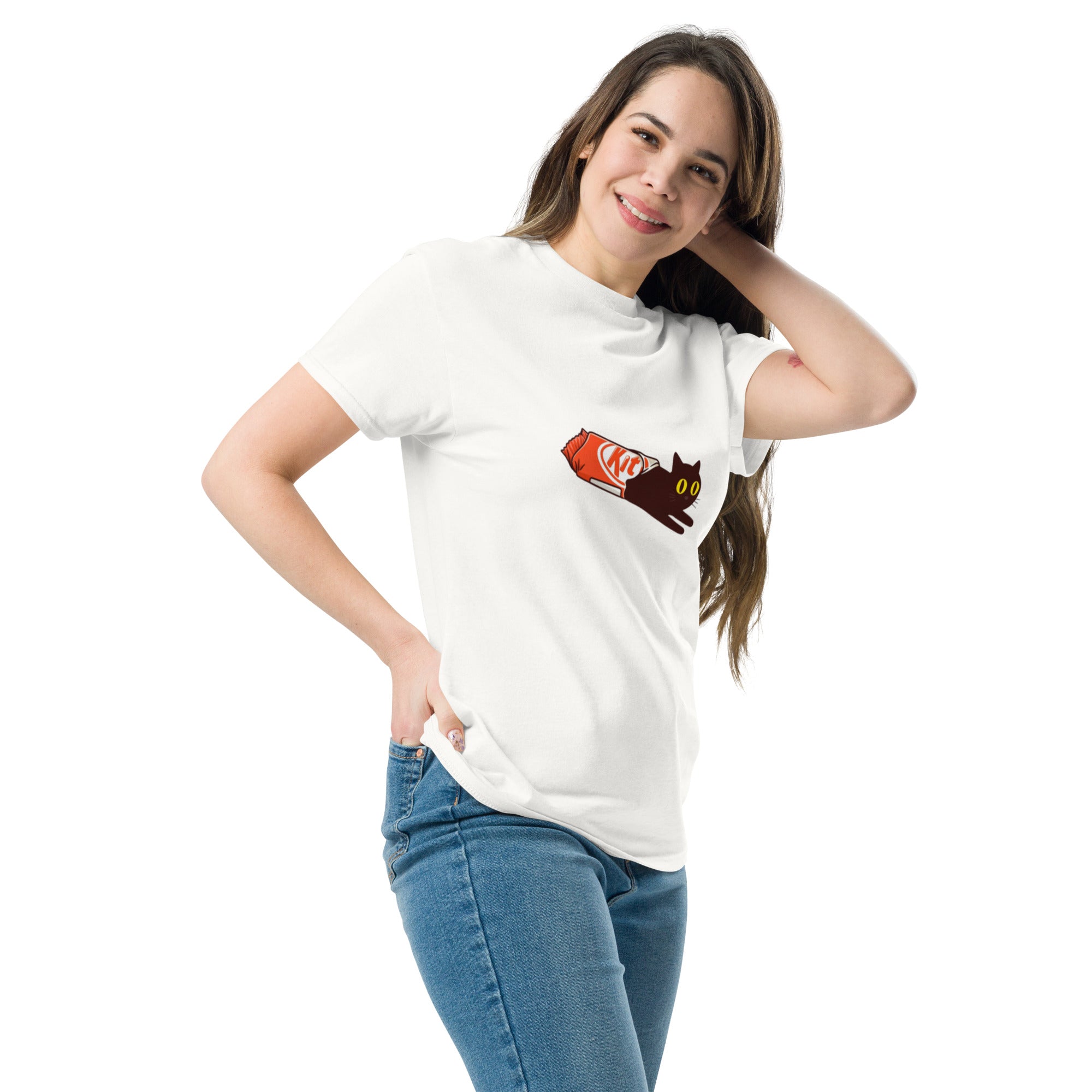T-Shirt Unisex Stampata 100% Cotone – Confortevole – Design Kit Cat-Biiply