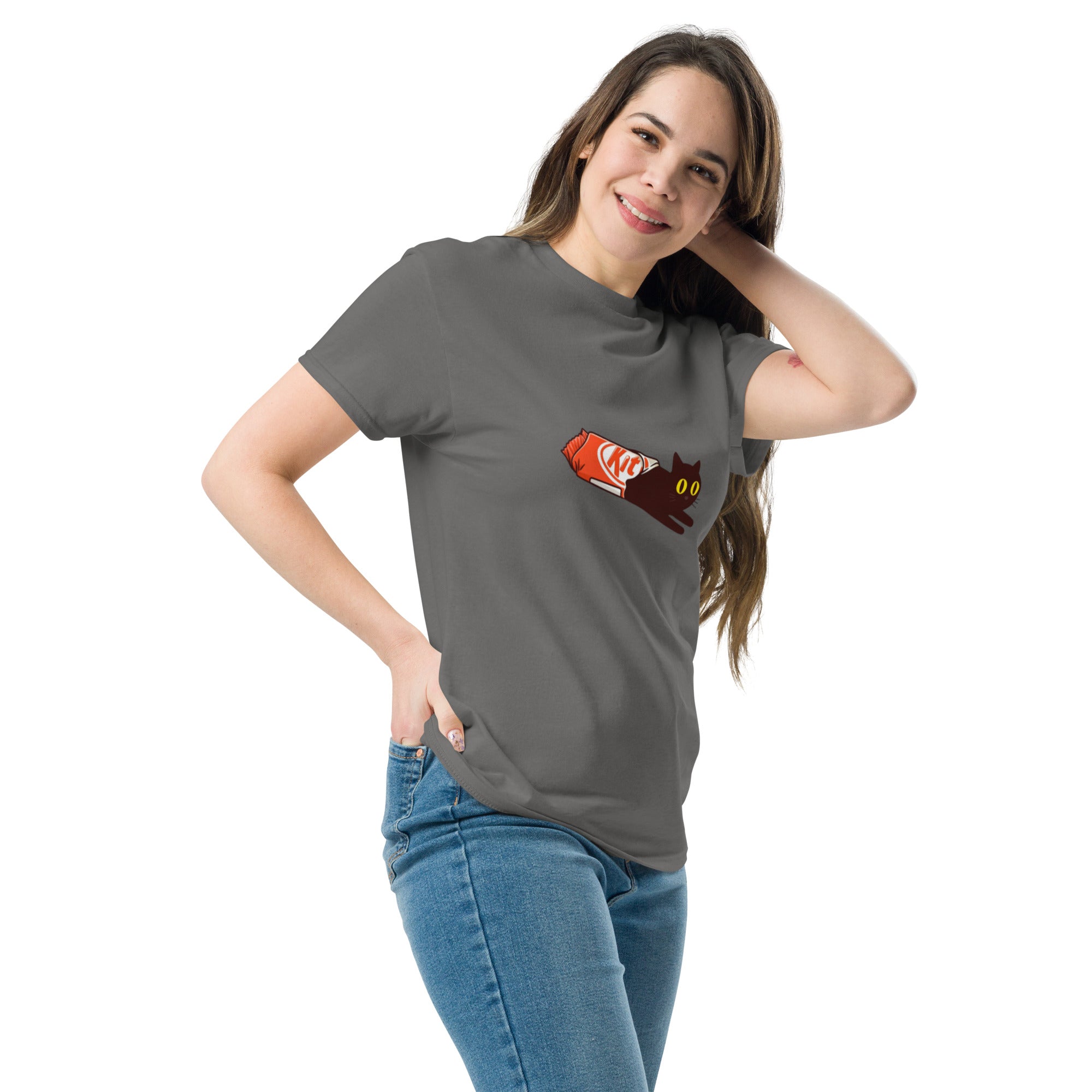 T-Shirt Unisex Stampata 100% Cotone – Confortevole – Design Kit Cat-Biiply