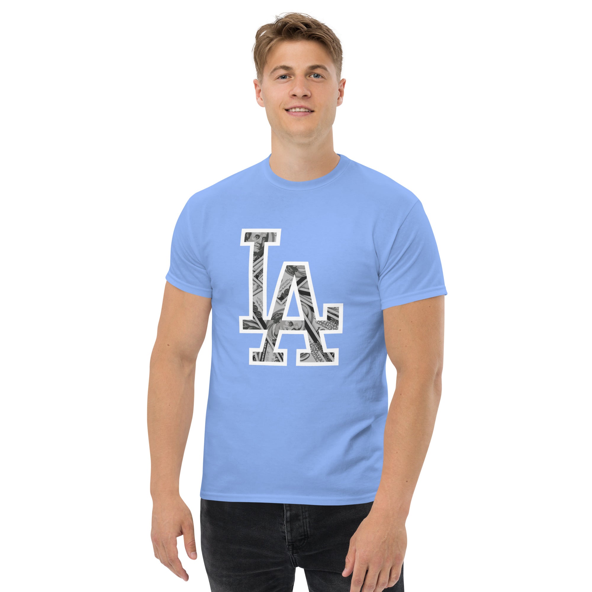 T-Shirt Unisex Stampata 100% Cotone – Confortevole – Design LA Dollar-Biiply
