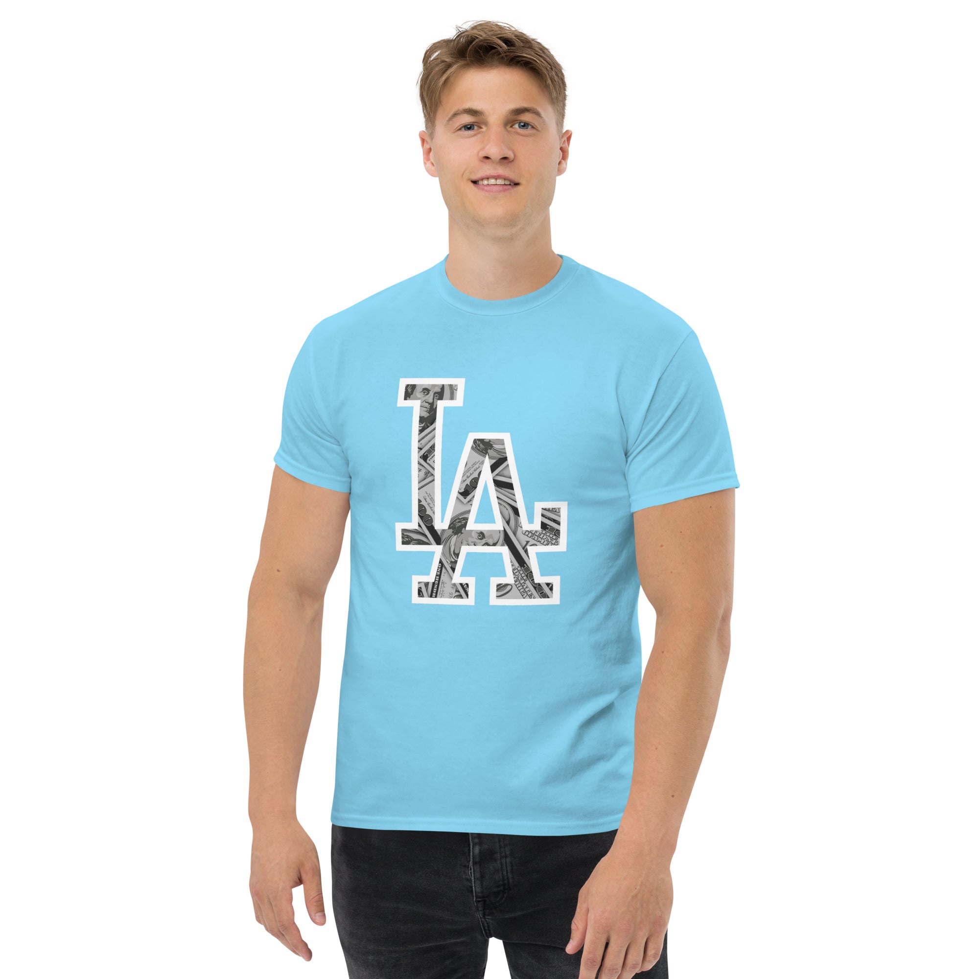 T-Shirt Unisex Stampata 100% Cotone – Confortevole – Design LA Dollar-Biiply