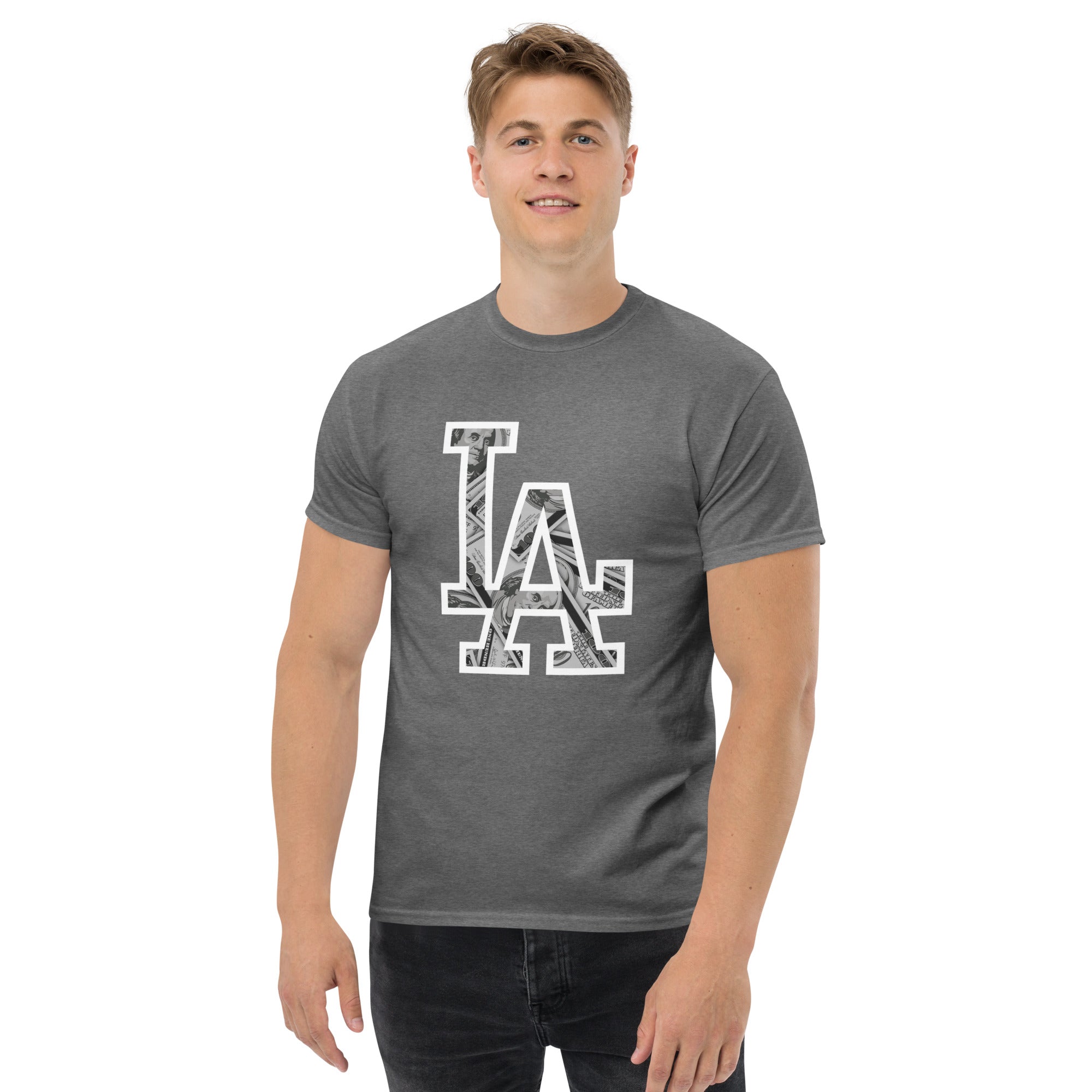 T-Shirt Unisex Stampata 100% Cotone – Confortevole – Design LA Dollar-Biiply