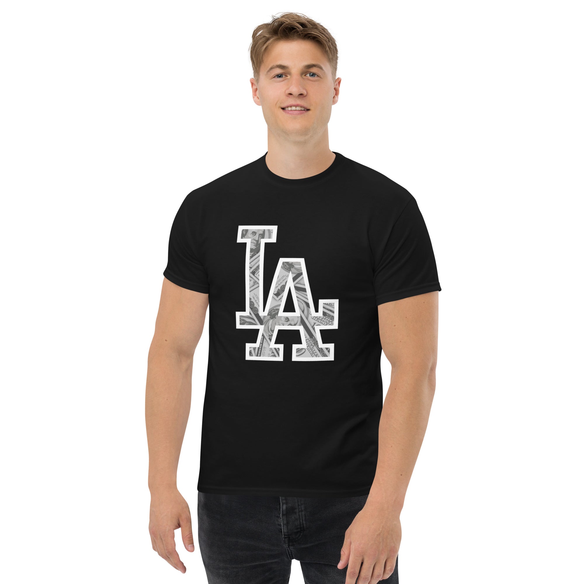 T-Shirt Unisex Stampata 100% Cotone – Confortevole – Design LA Dollar-Biiply