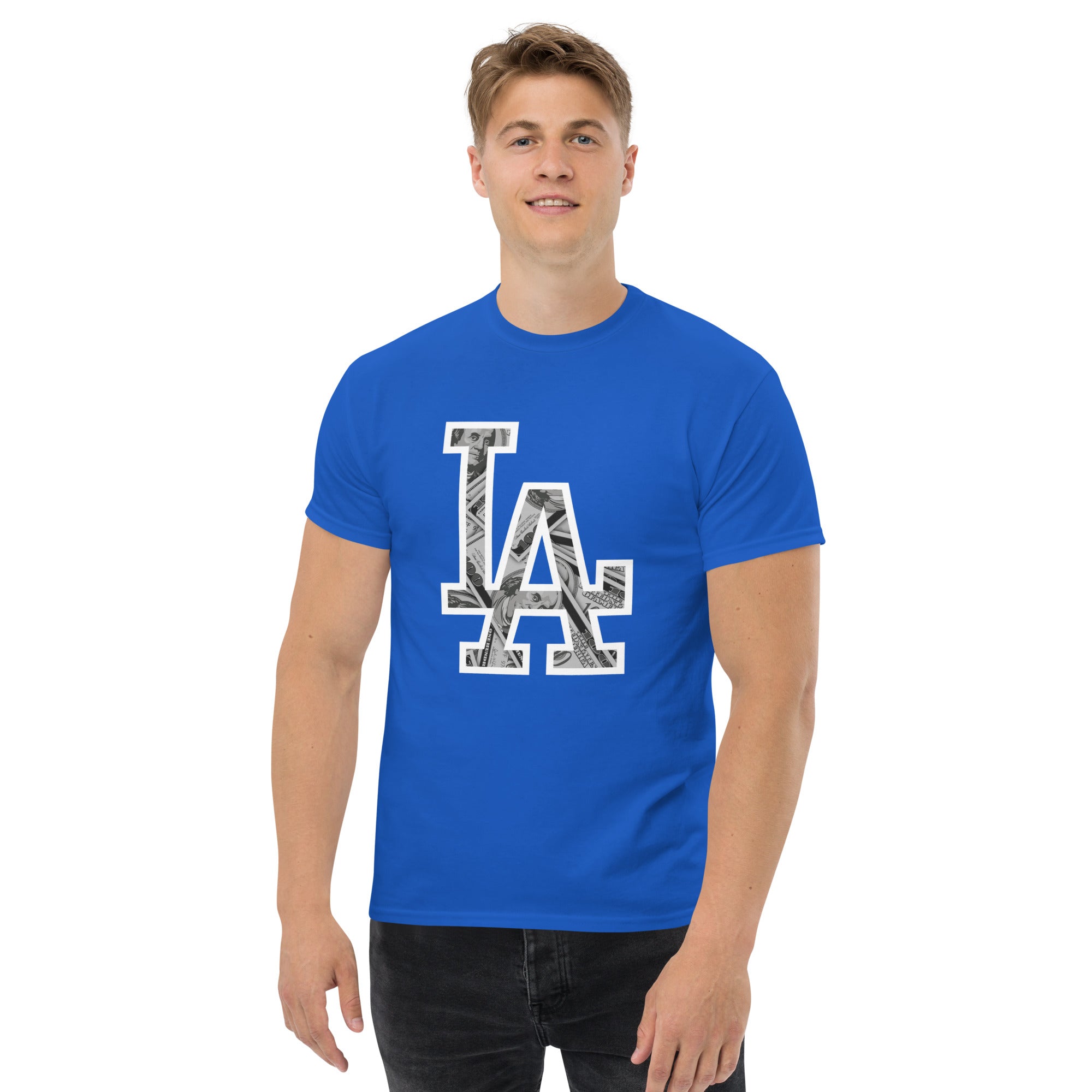 T-Shirt Unisex Stampata 100% Cotone – Confortevole – Design LA Dollar-Biiply