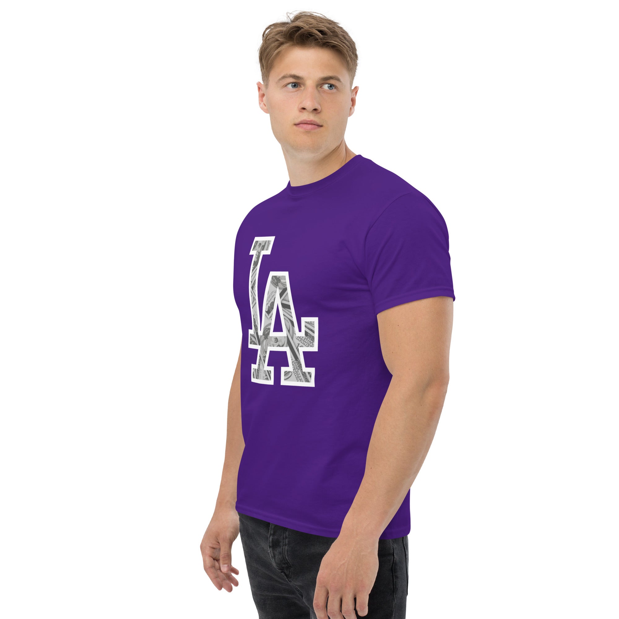 T-Shirt Unisex Stampata 100% Cotone – Confortevole – Design LA Dollar-Biiply