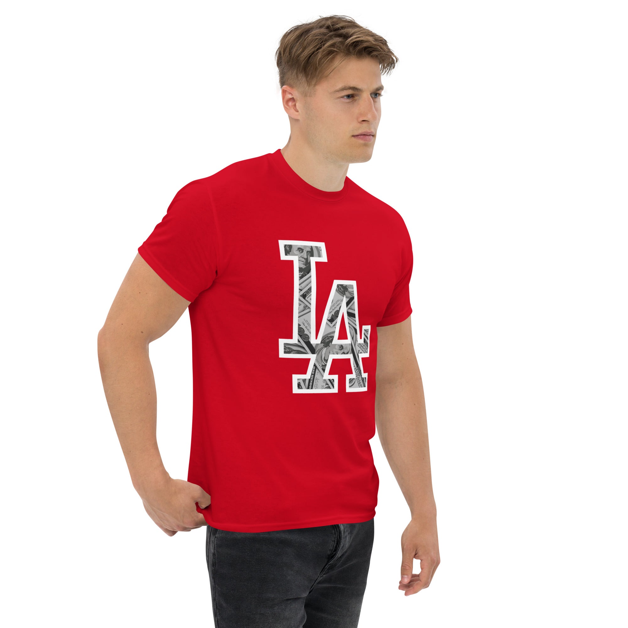 T-Shirt Unisex Stampata 100% Cotone – Confortevole – Design LA Dollar-Biiply
