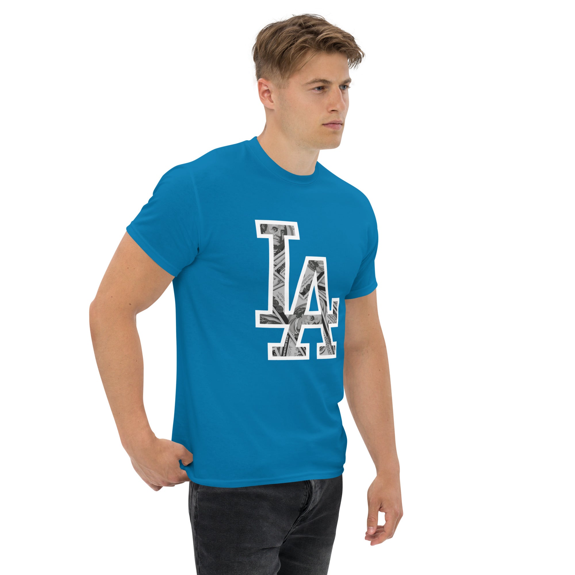T-Shirt Unisex Stampata 100% Cotone – Confortevole – Design LA Dollar-Biiply