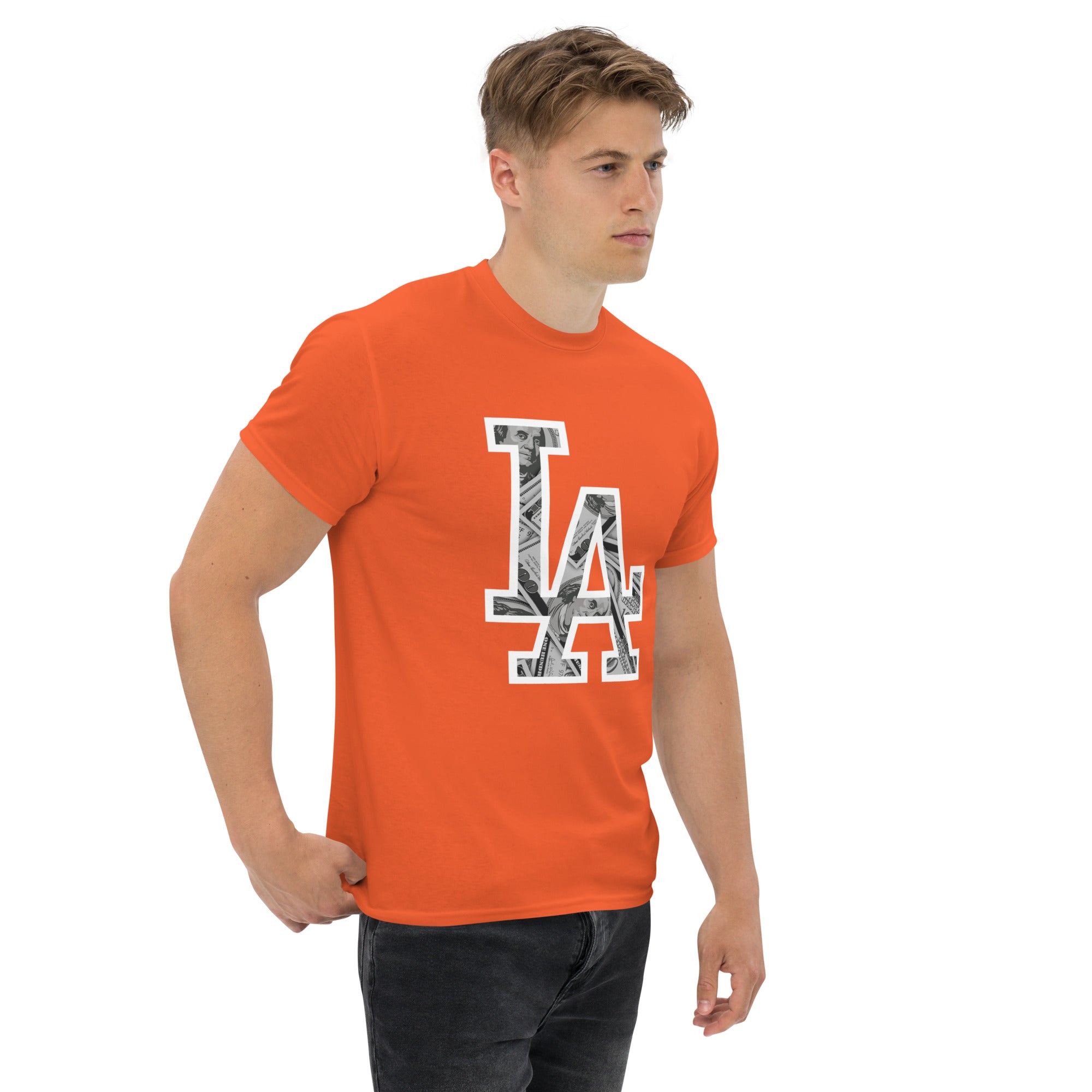 T-Shirt Unisex Stampata 100% Cotone – Confortevole – Design LA Dollar-Biiply