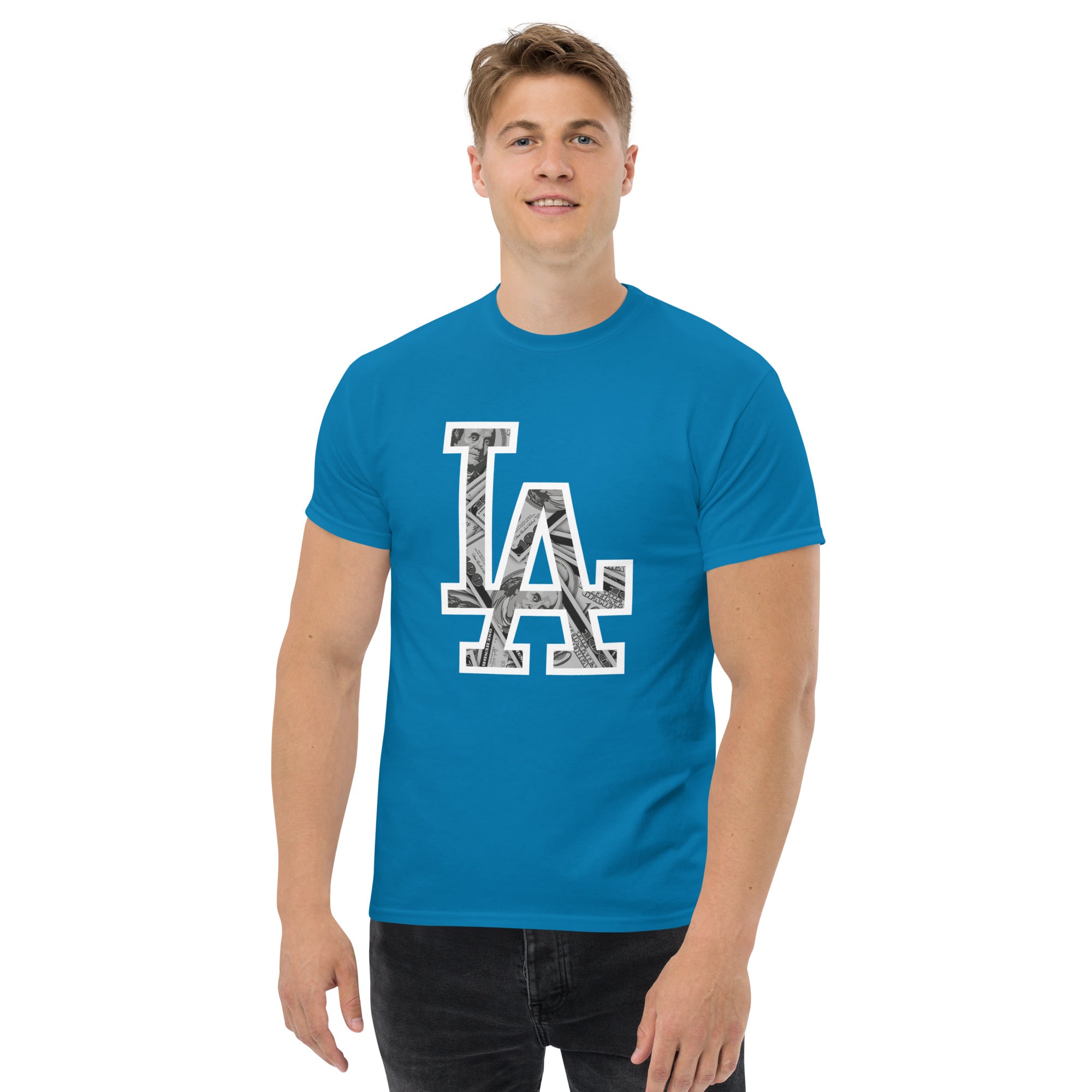 T-Shirt Unisex Stampata 100% Cotone – Confortevole – Design LA Dollar-Biiply