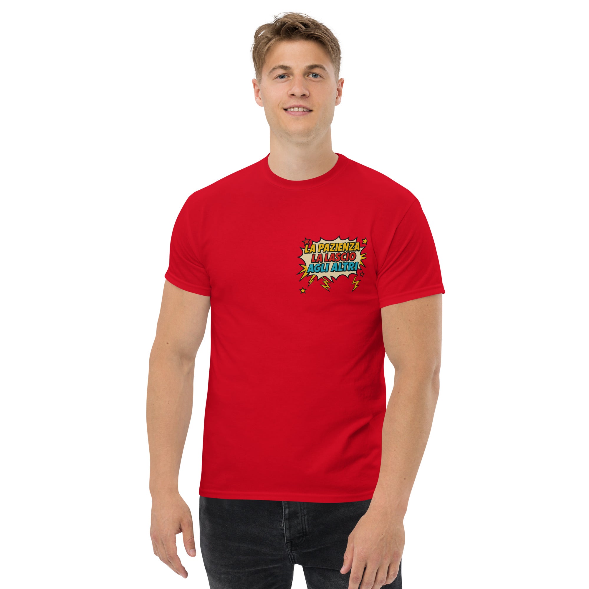 T-Shirt Unisex Stampata 100% Cotone – Confortevole – Design La pazienza la lascio agli altri-Biiply