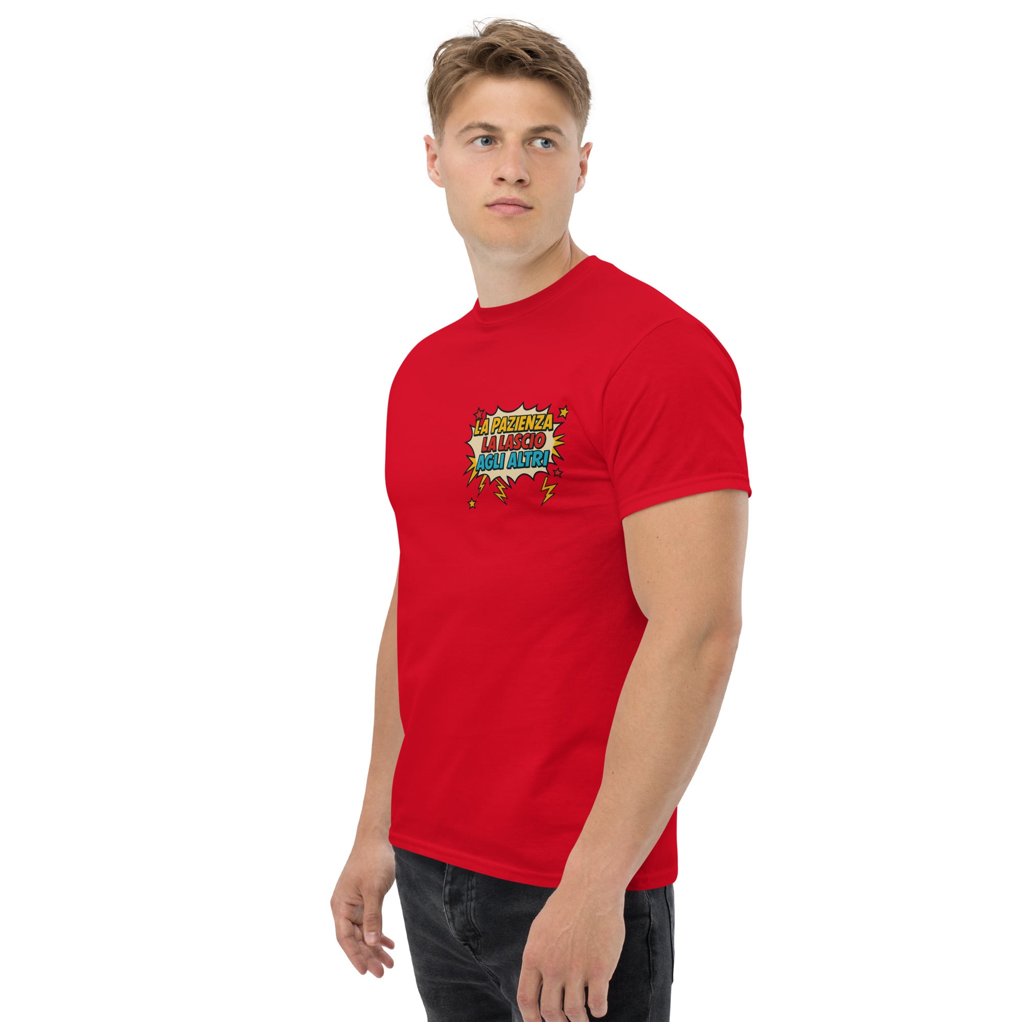 T-Shirt Unisex Stampata 100% Cotone – Confortevole – Design La pazienza la lascio agli altri-Biiply