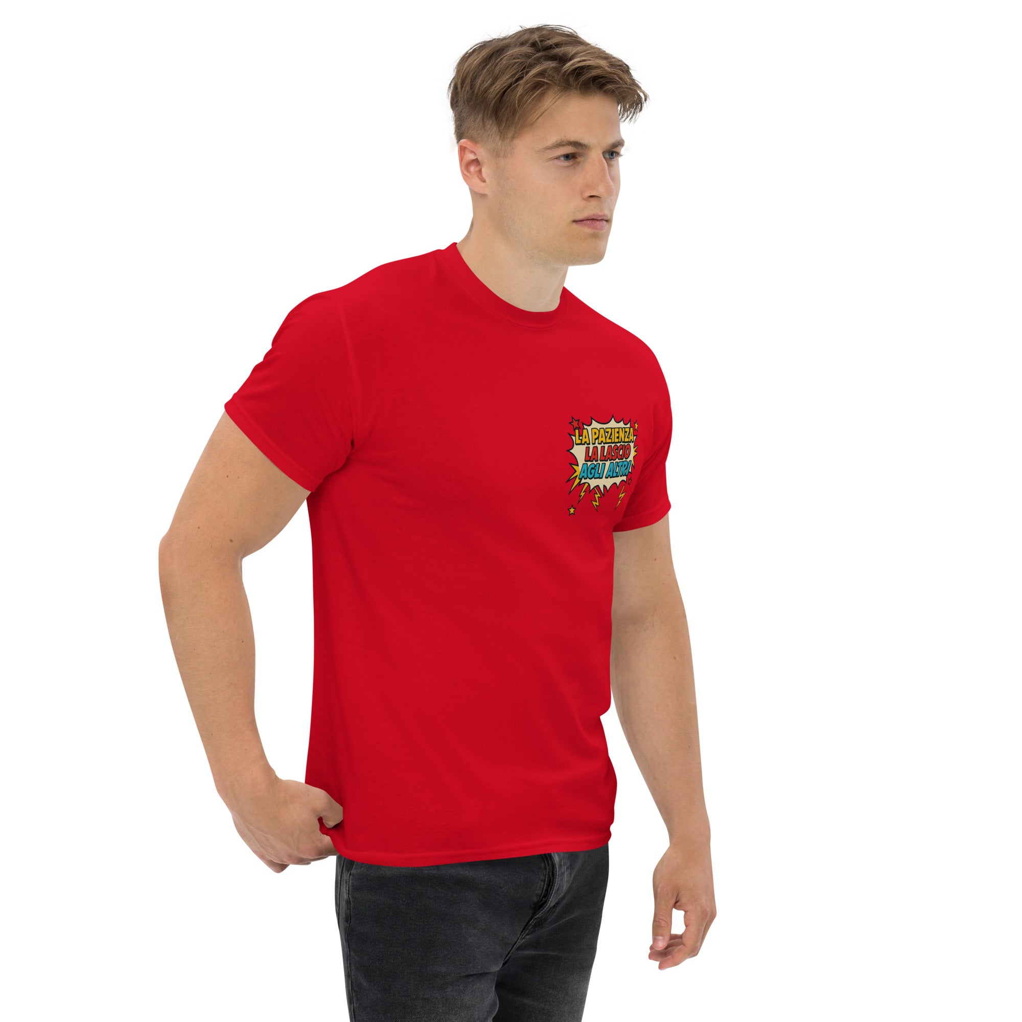 T-Shirt Unisex Stampata 100% Cotone – Confortevole – Design La pazienza la lascio agli altri-Biiply