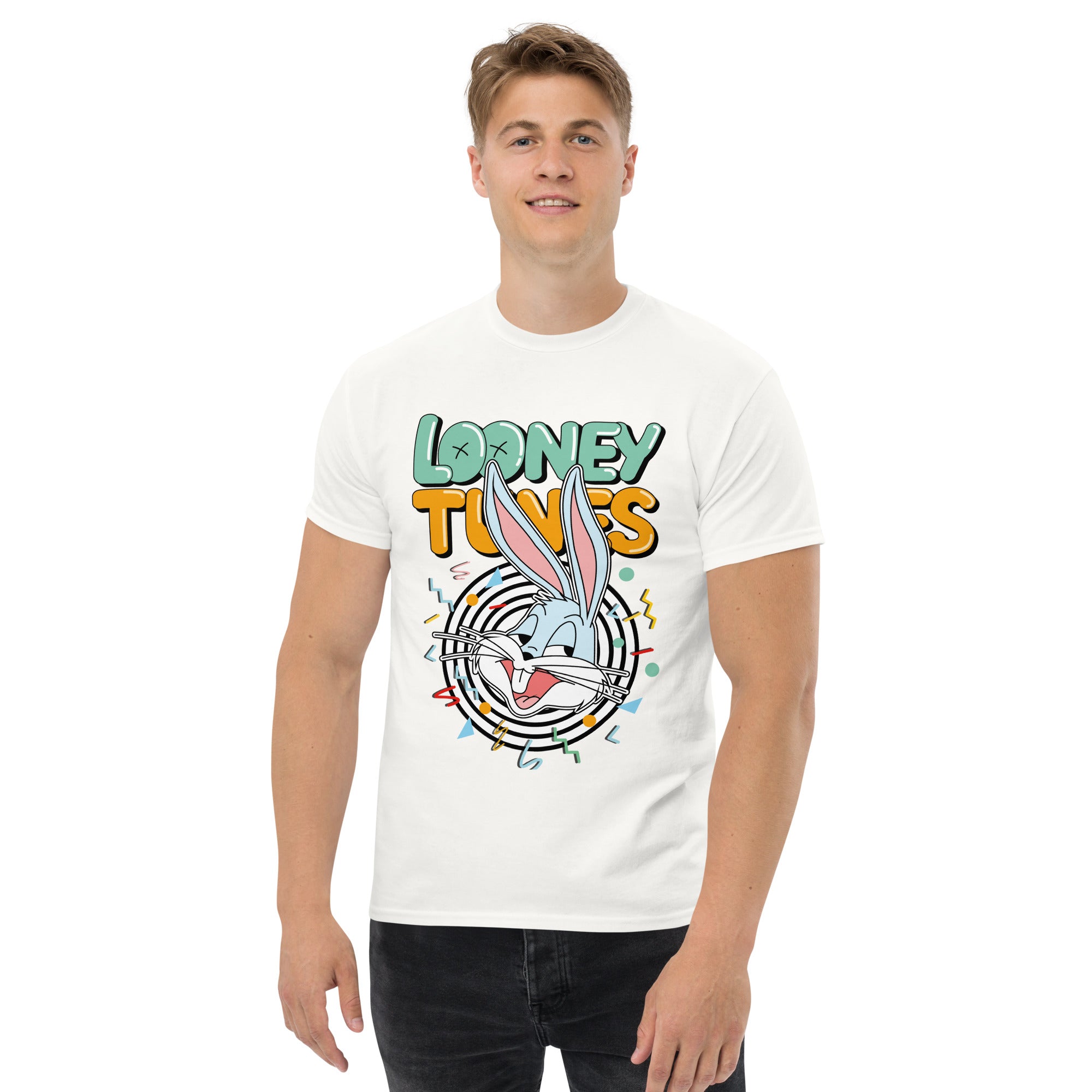 T-Shirt Unisex Stampata 100% Cotone – Confortevole – Design Looney Tunes-Biiply