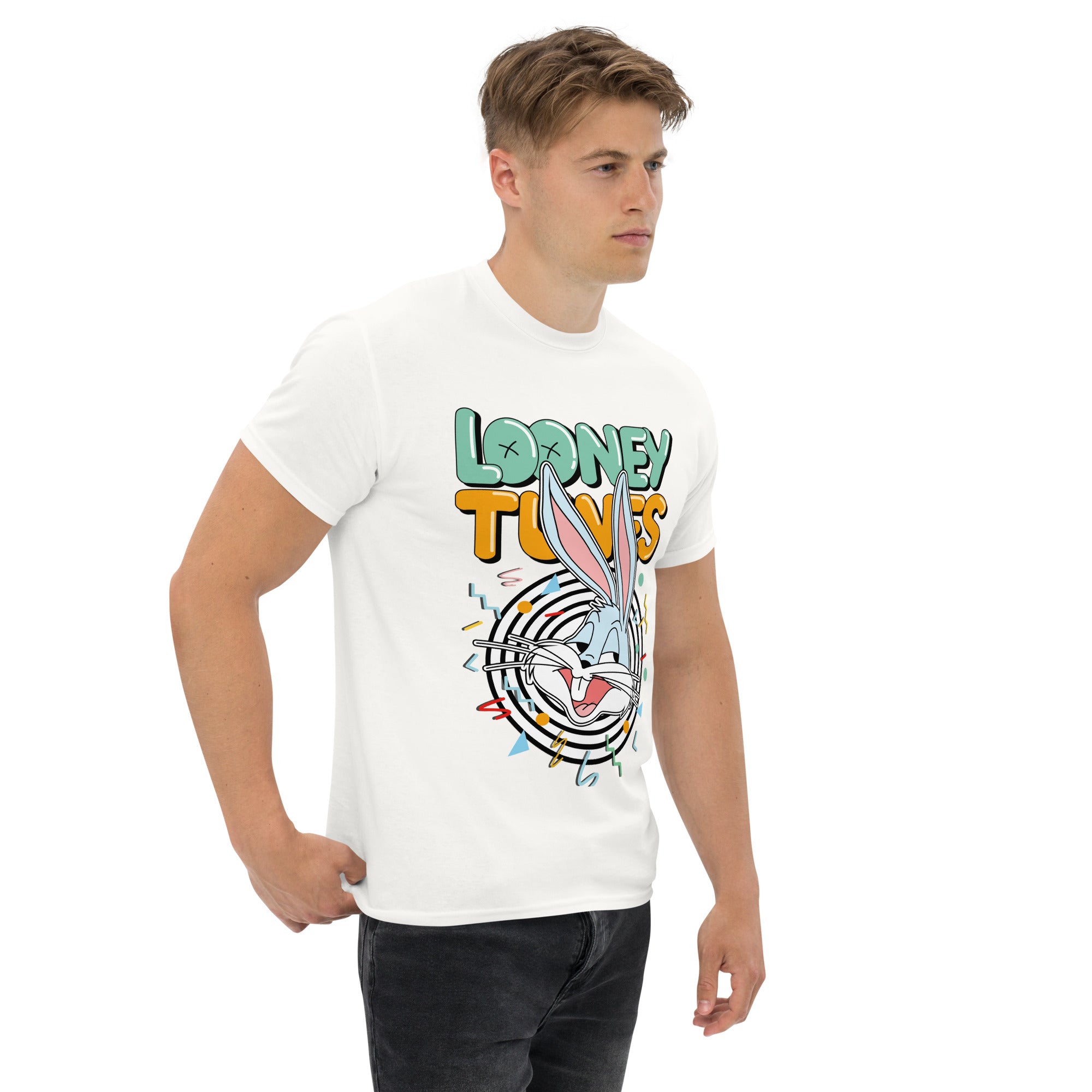 T-Shirt Unisex Stampata 100% Cotone – Confortevole – Design Looney Tunes-Biiply