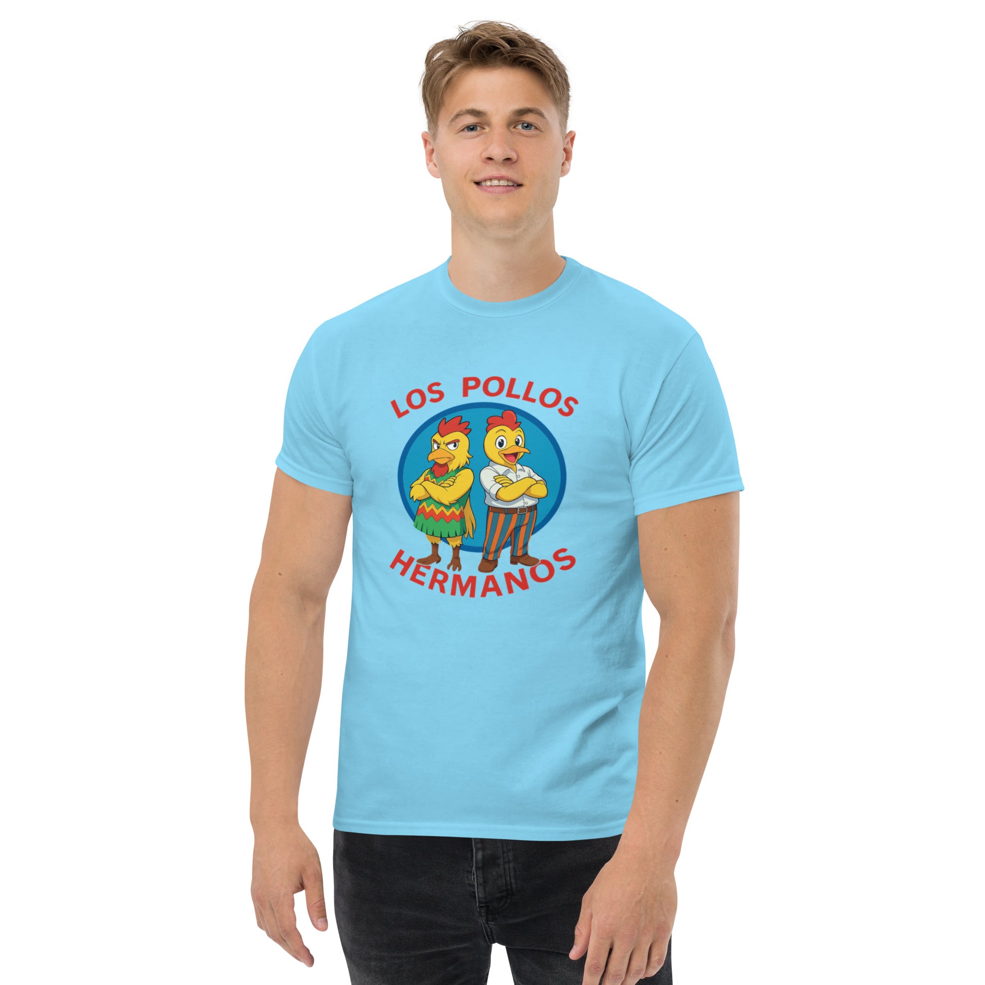 T-Shirt Unisex Stampata 100% Cotone – Confortevole – Design Los Pollos Hermanos Anime-Biiply
