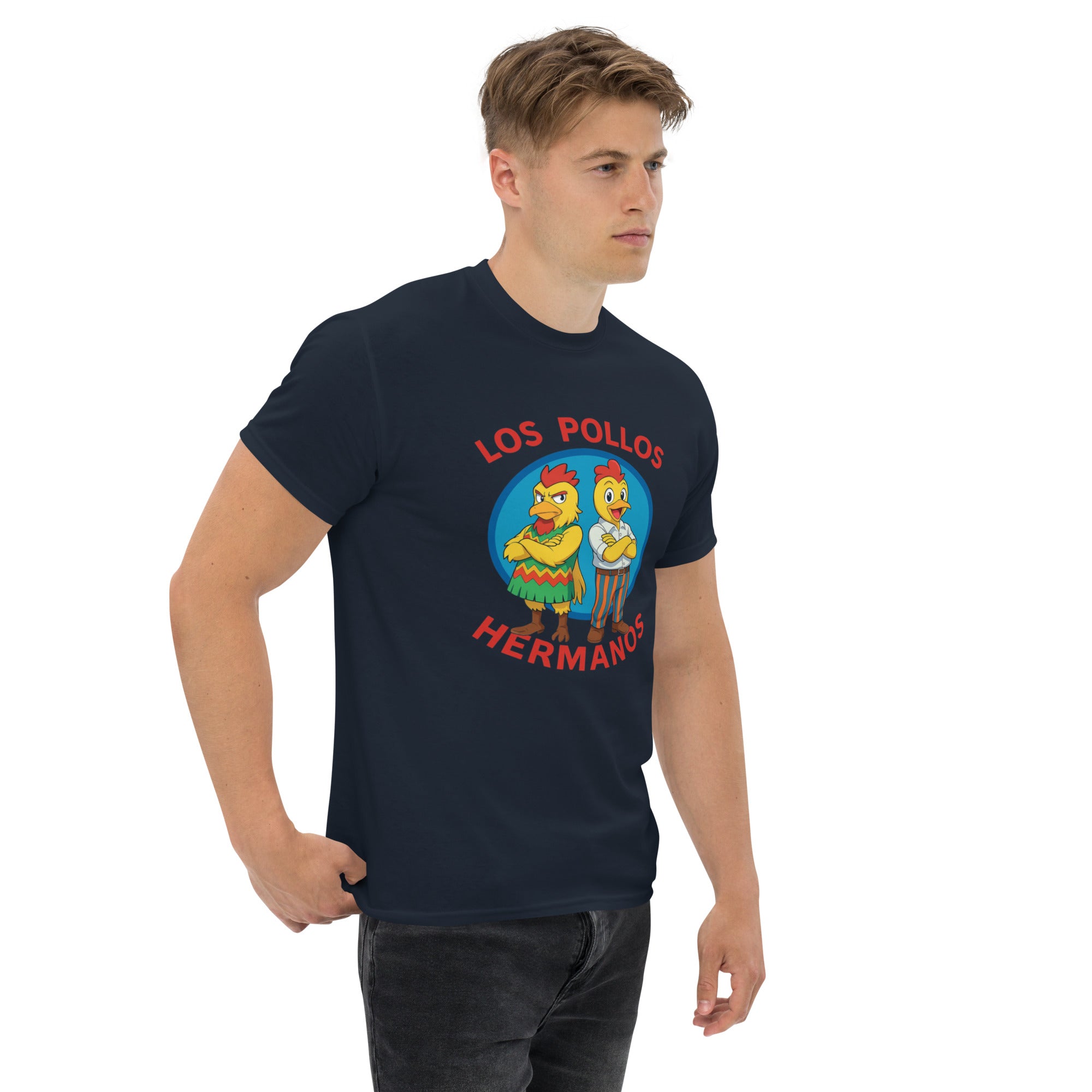 T-Shirt Unisex Stampata 100% Cotone – Confortevole – Design Los Pollos Hermanos Anime-Biiply