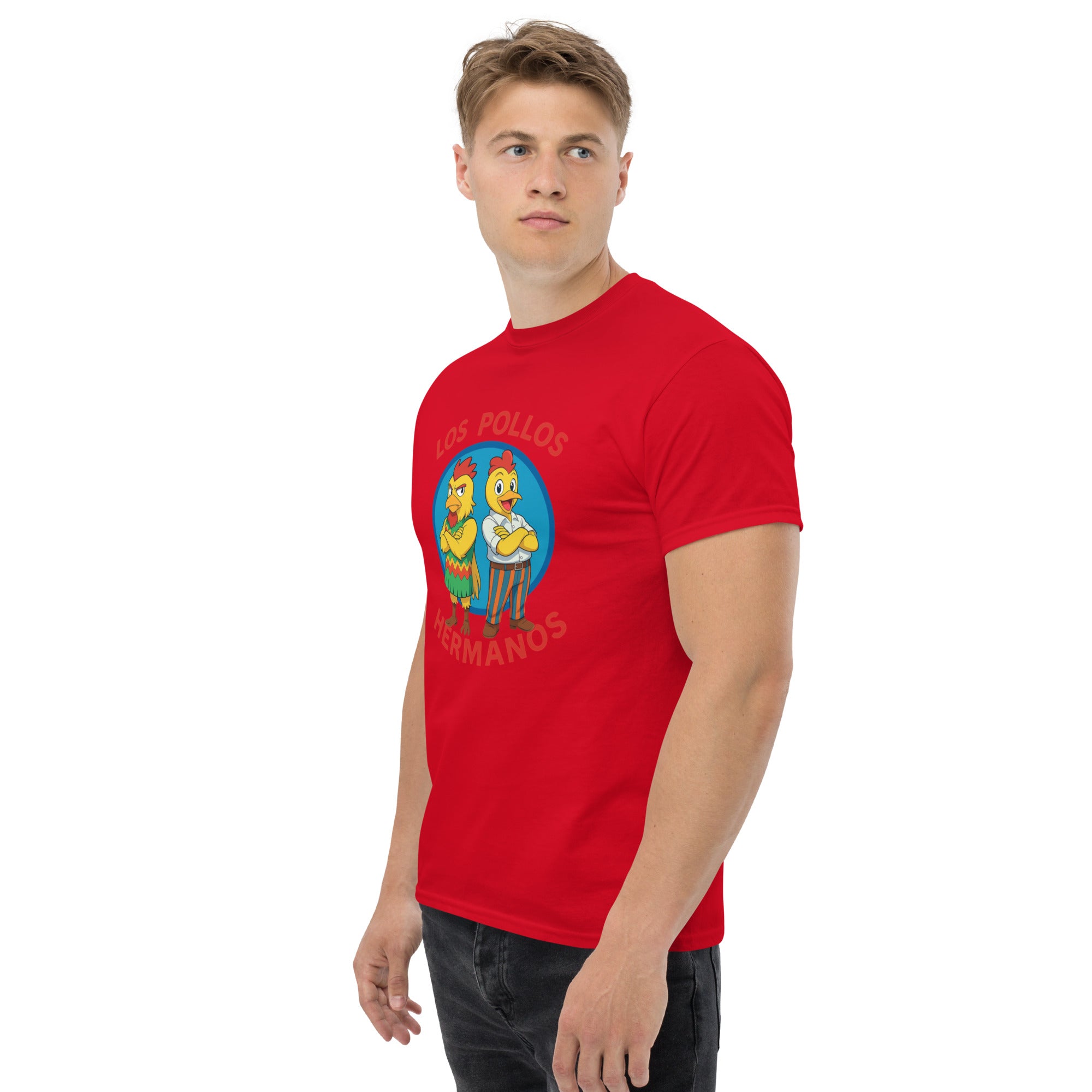 T-Shirt Unisex Stampata 100% Cotone – Confortevole – Design Los Pollos Hermanos Anime-Biiply