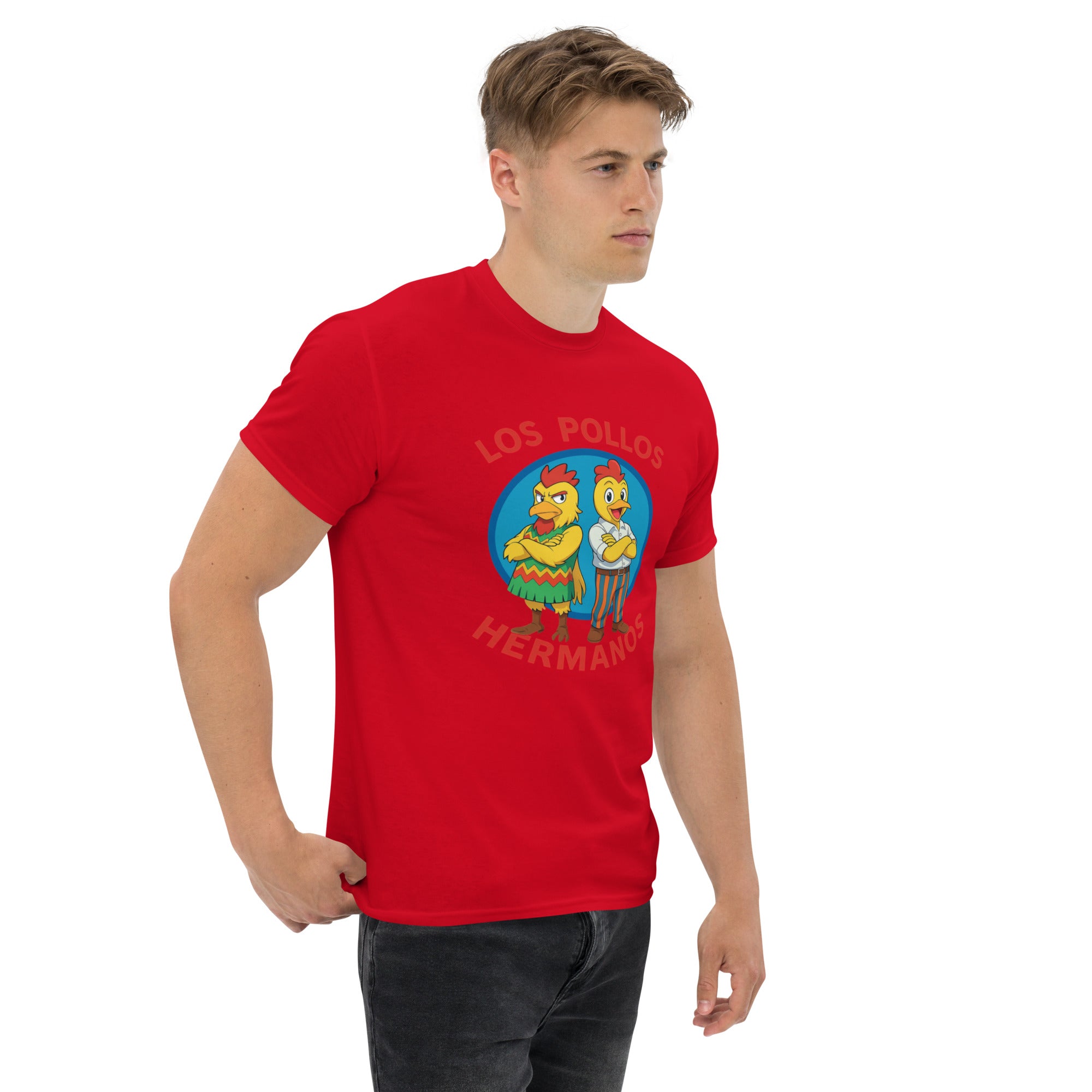 T-Shirt Unisex Stampata 100% Cotone – Confortevole – Design Los Pollos Hermanos Anime-Biiply