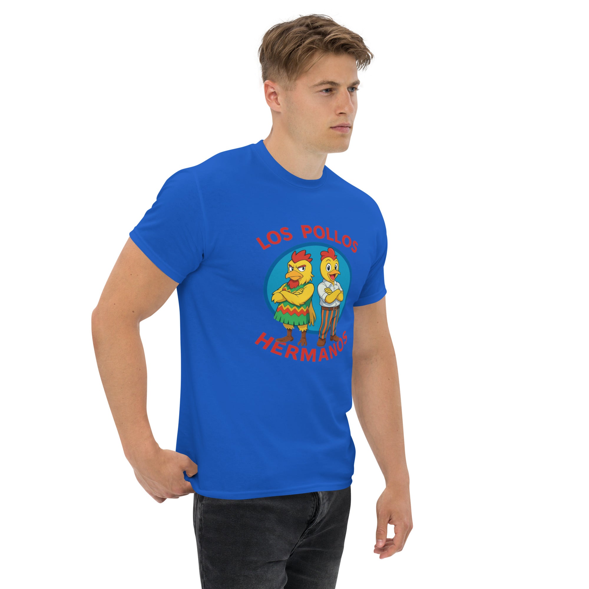 T-Shirt Unisex Stampata 100% Cotone – Confortevole – Design Los Pollos Hermanos Anime-Biiply