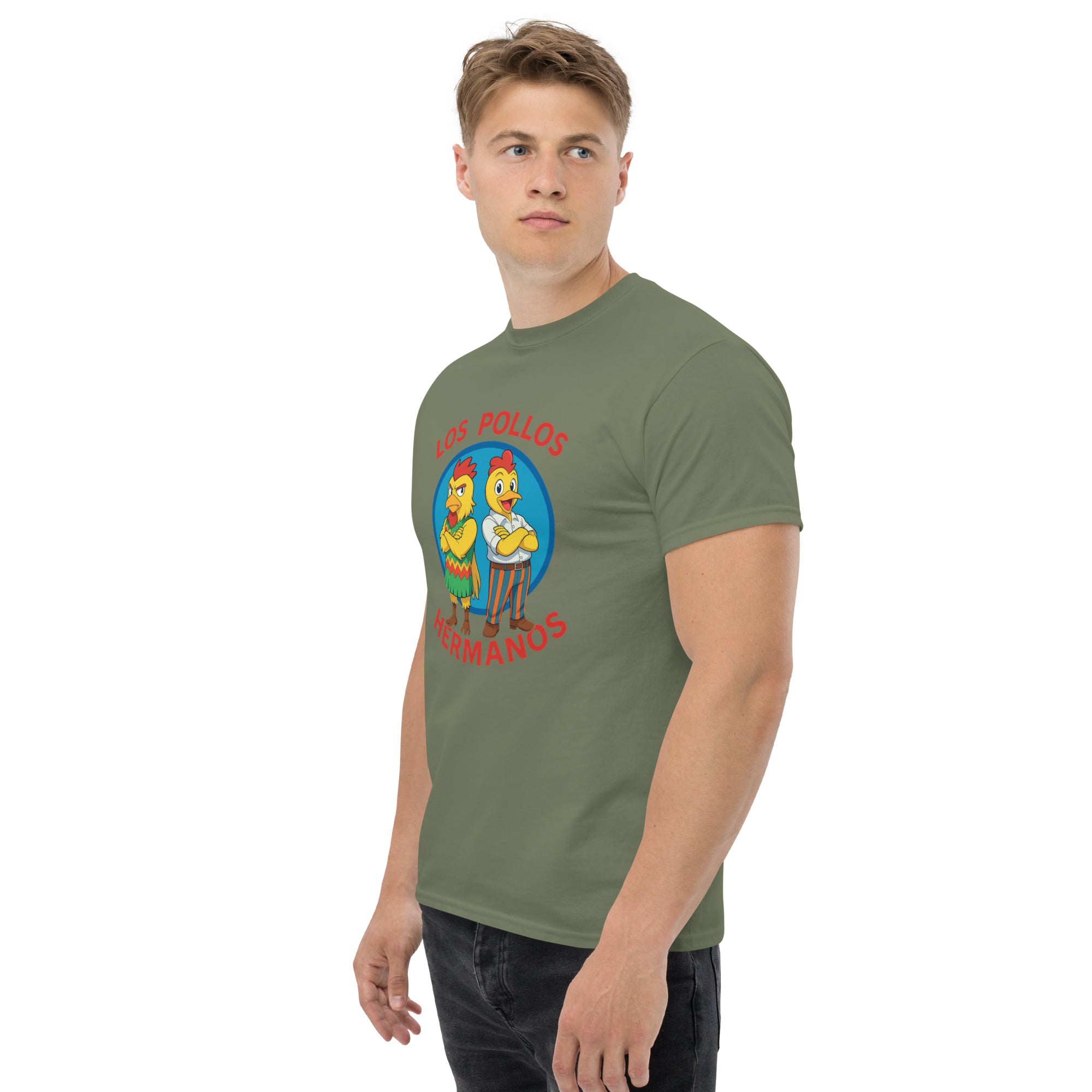 T-Shirt Unisex Stampata 100% Cotone – Confortevole – Design Los Pollos Hermanos Anime-Biiply