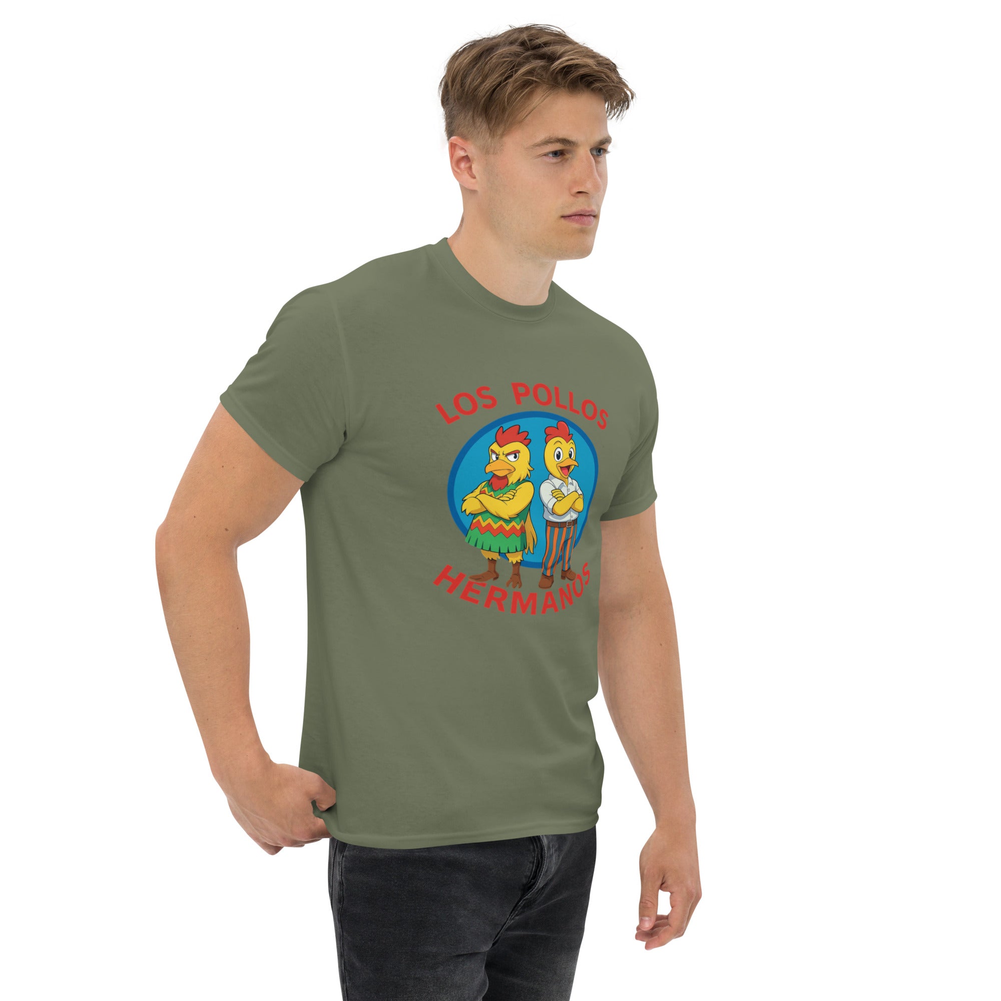 T-Shirt Unisex Stampata 100% Cotone – Confortevole – Design Los Pollos Hermanos Anime-Biiply