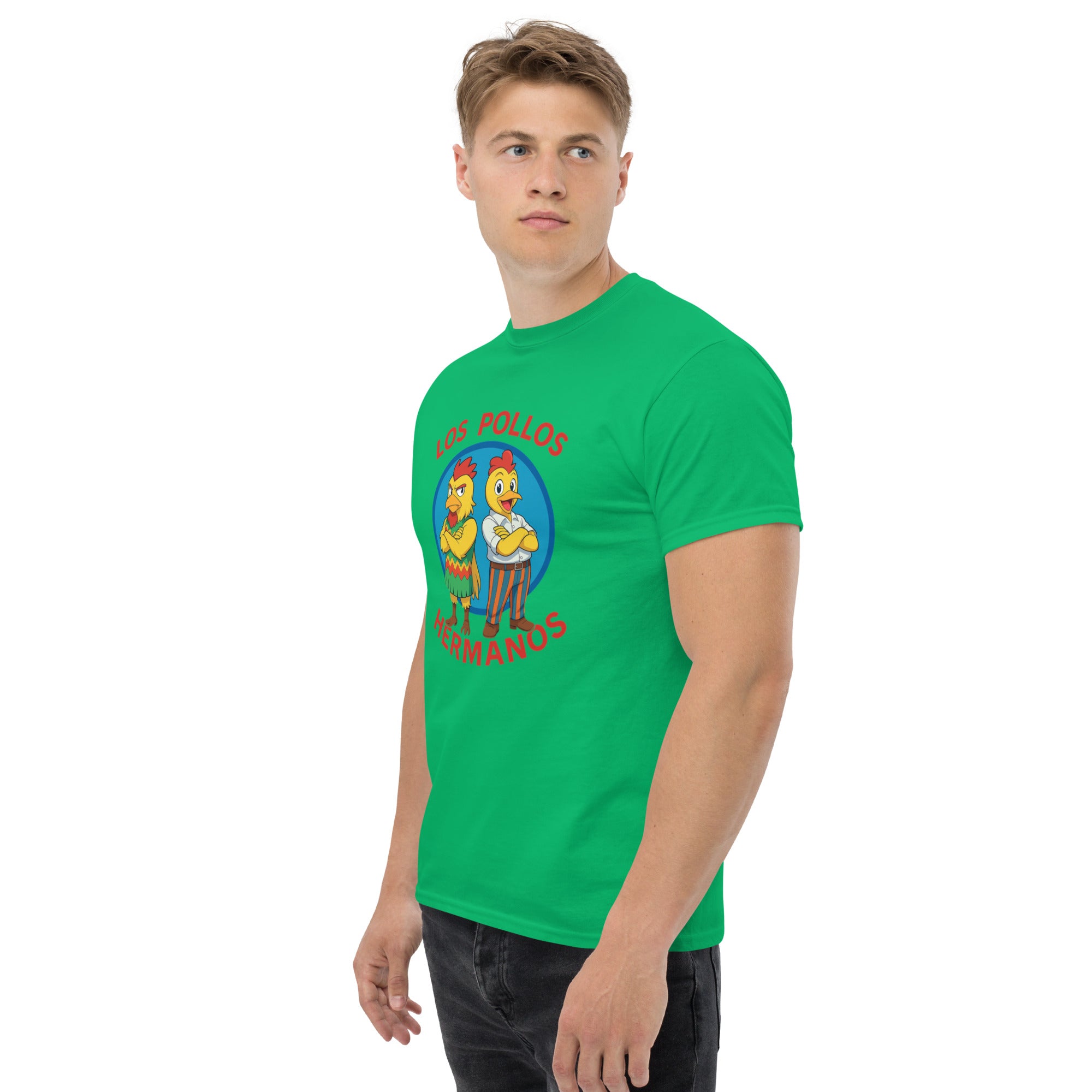T-Shirt Unisex Stampata 100% Cotone – Confortevole – Design Los Pollos Hermanos Anime-Biiply
