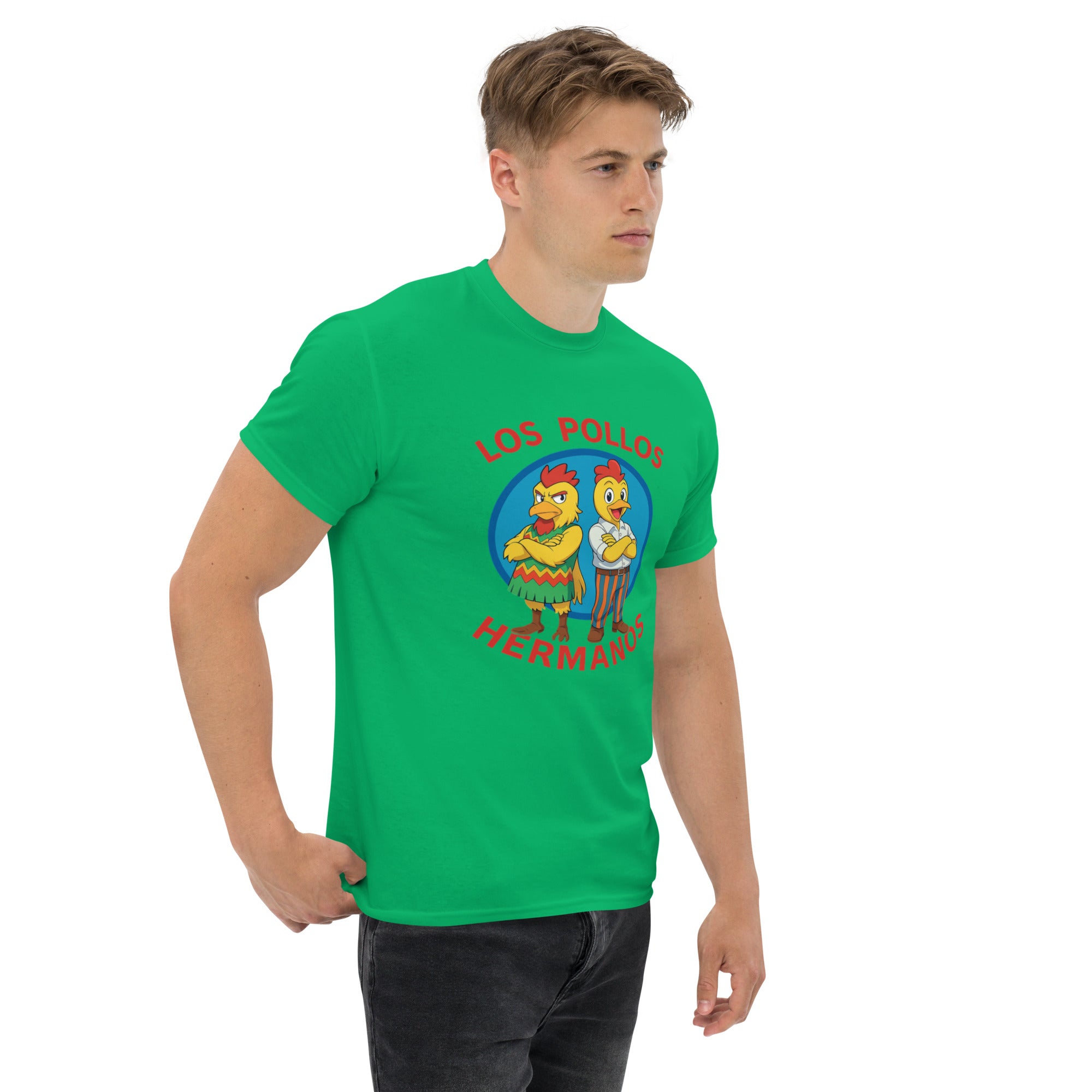 T-Shirt Unisex Stampata 100% Cotone – Confortevole – Design Los Pollos Hermanos Anime-Biiply