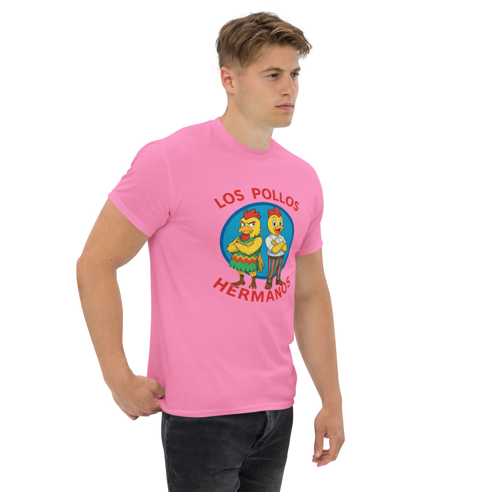 T-Shirt Unisex Stampata 100% Cotone – Confortevole – Design Los Pollos Hermanos Anime-Biiply