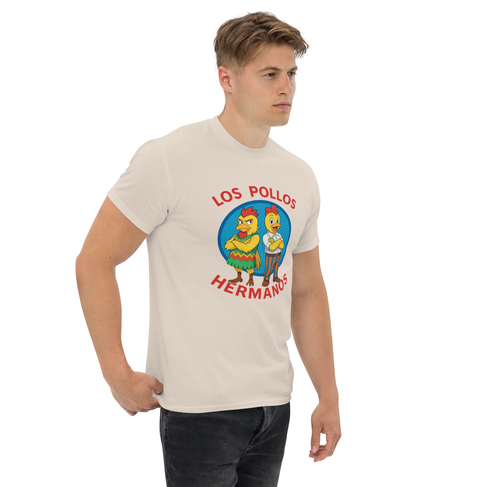 T-Shirt Unisex Stampata 100% Cotone – Confortevole – Design Los Pollos Hermanos Anime-Biiply
