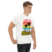 T-Shirt Unisex Stampata 100% Cotone – Confortevole – Design Lost in Hawaii-Biiply