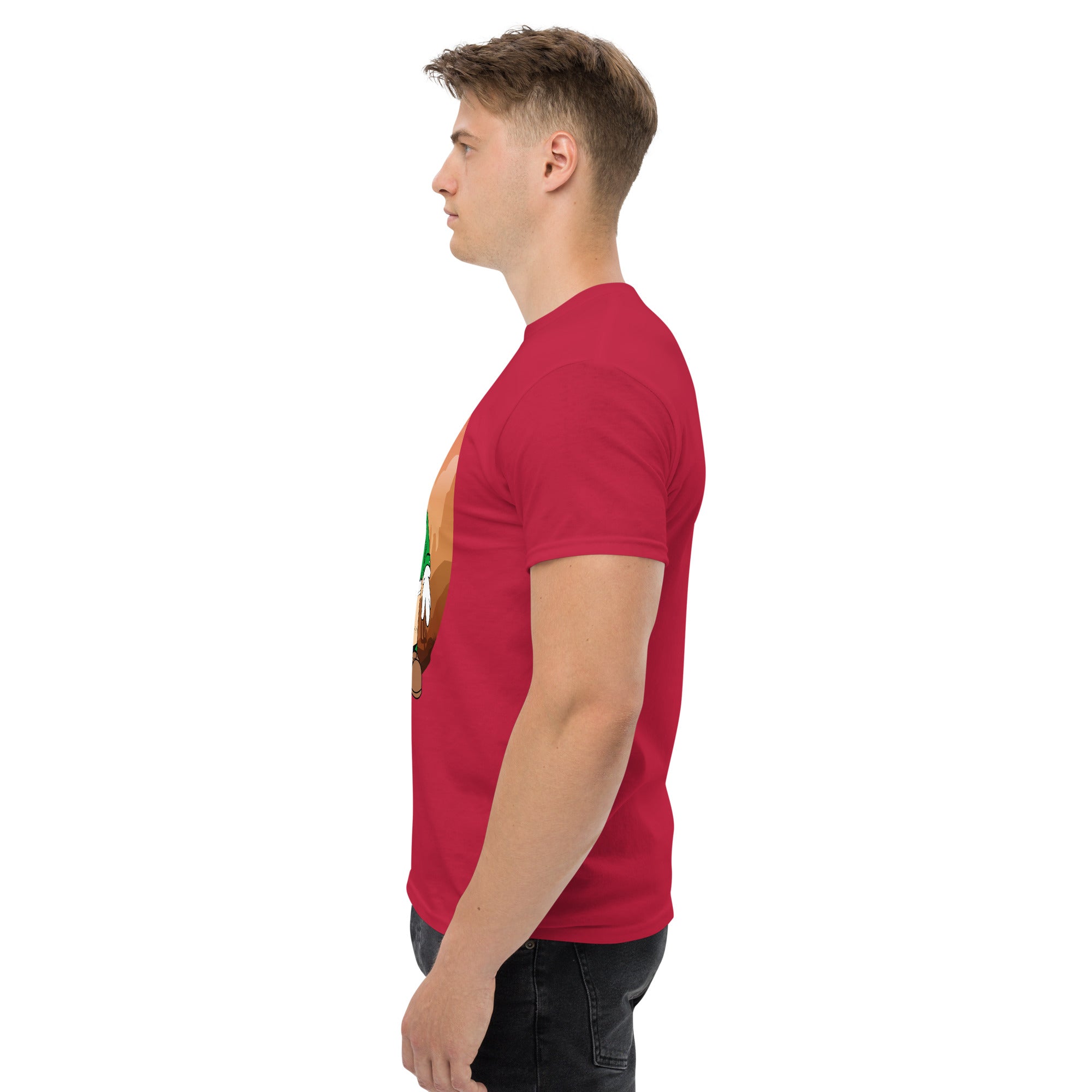T-Shirt Unisex Stampata 100% Cotone – Confortevole – Design Mario Breaking Bricks-Biiply