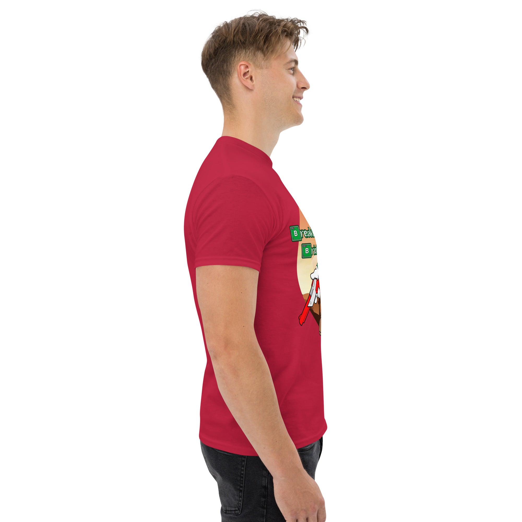 T-Shirt Unisex Stampata 100% Cotone – Confortevole – Design Mario Breaking Bricks-Biiply