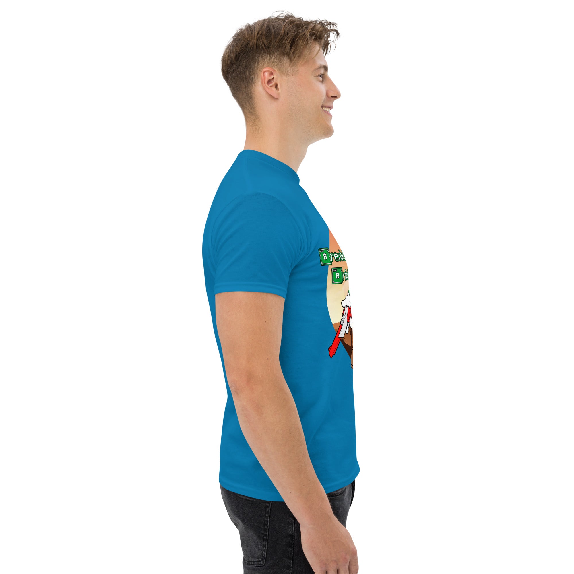 T-Shirt Unisex Stampata 100% Cotone – Confortevole – Design Mario Breaking Bricks-Biiply